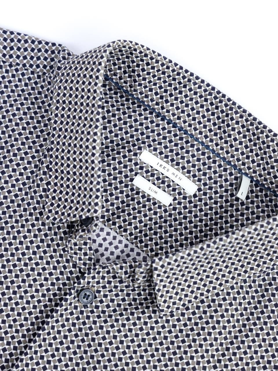 IKKS IKKS Cotton shirt with geometric print Size US L / EU 52-54 / 3 - 7 Thumbnail
