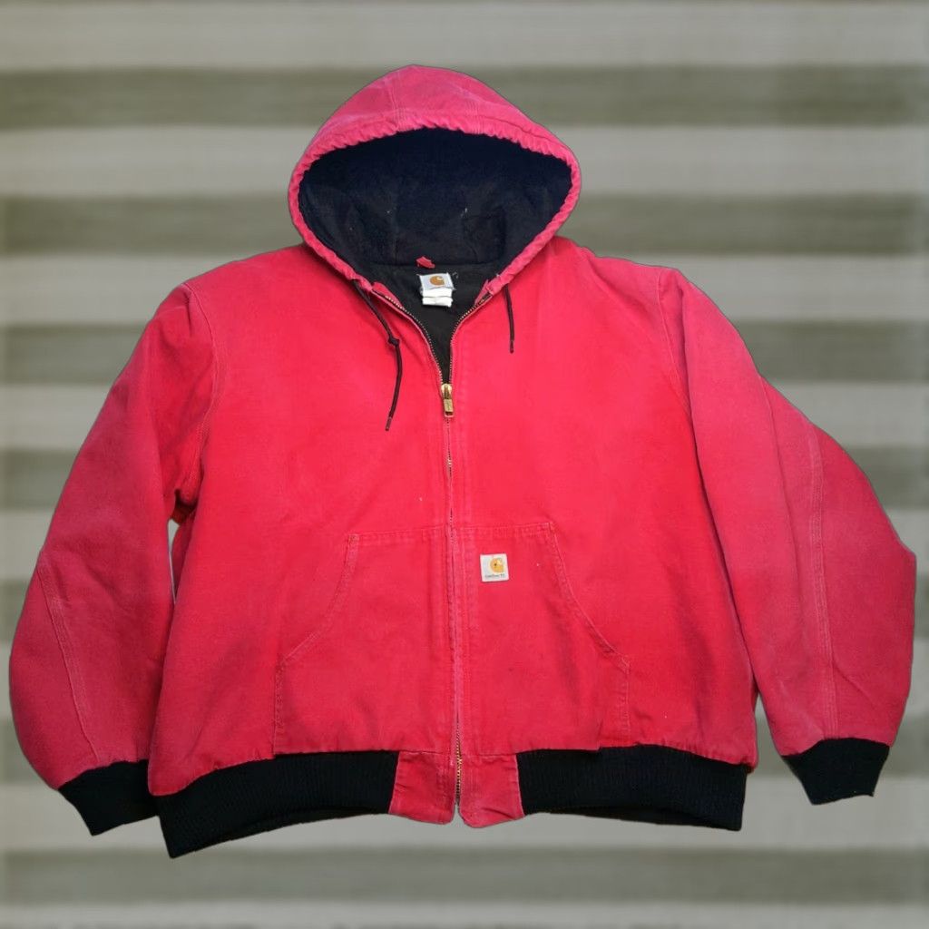 Carhartt VINTAGE Carhartt J140 RED Jacket Mens 3XL Hooded Workwear Union USA Coat Thrash 90s Size US XXL / EU 58 / 5 - 1 Thumbnail