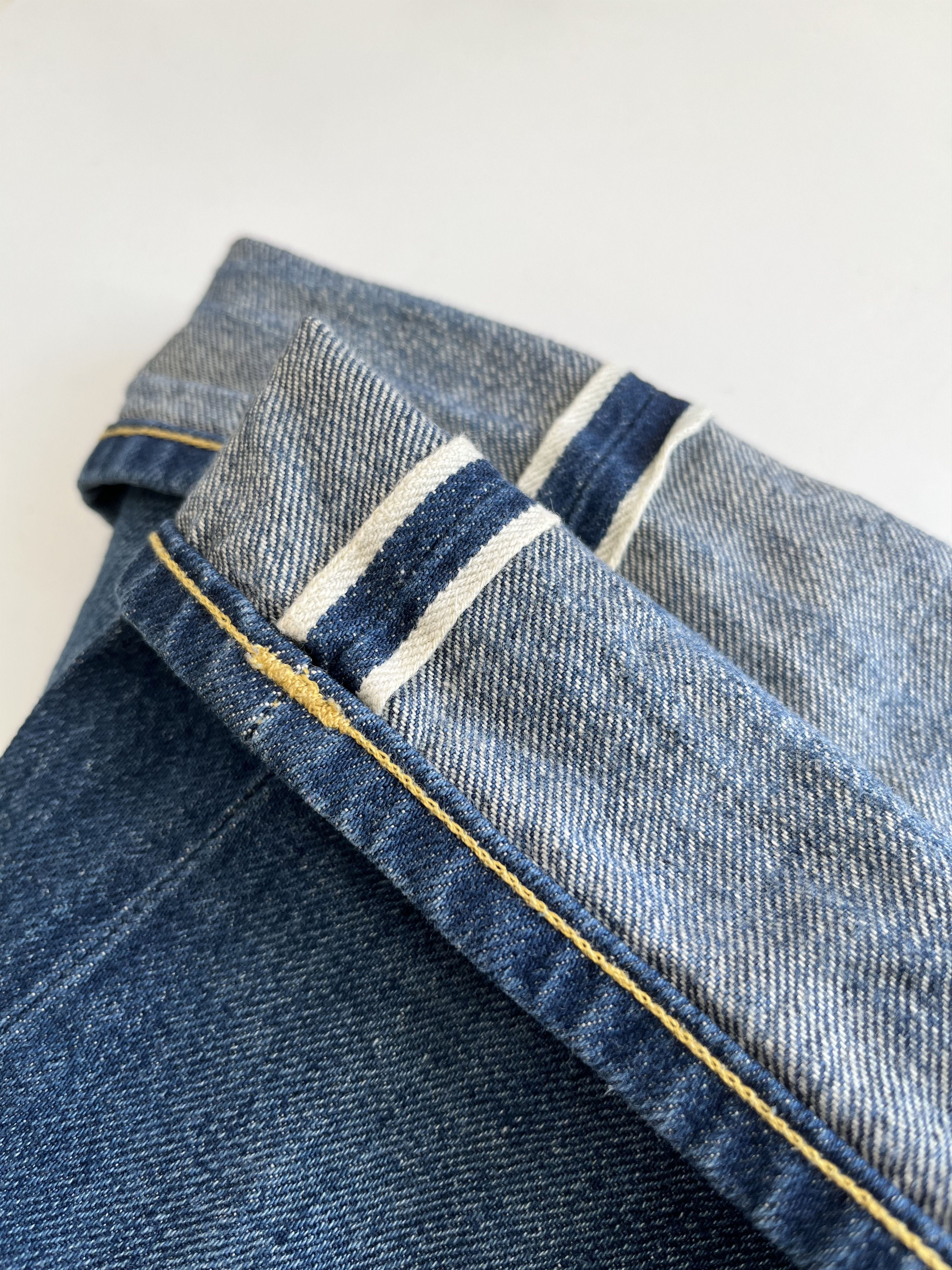 Lee 101S Righthand Twill 13 oz 7 Dips Pure White Selvage W33 L34 Size US 33 - 11 Thumbnail