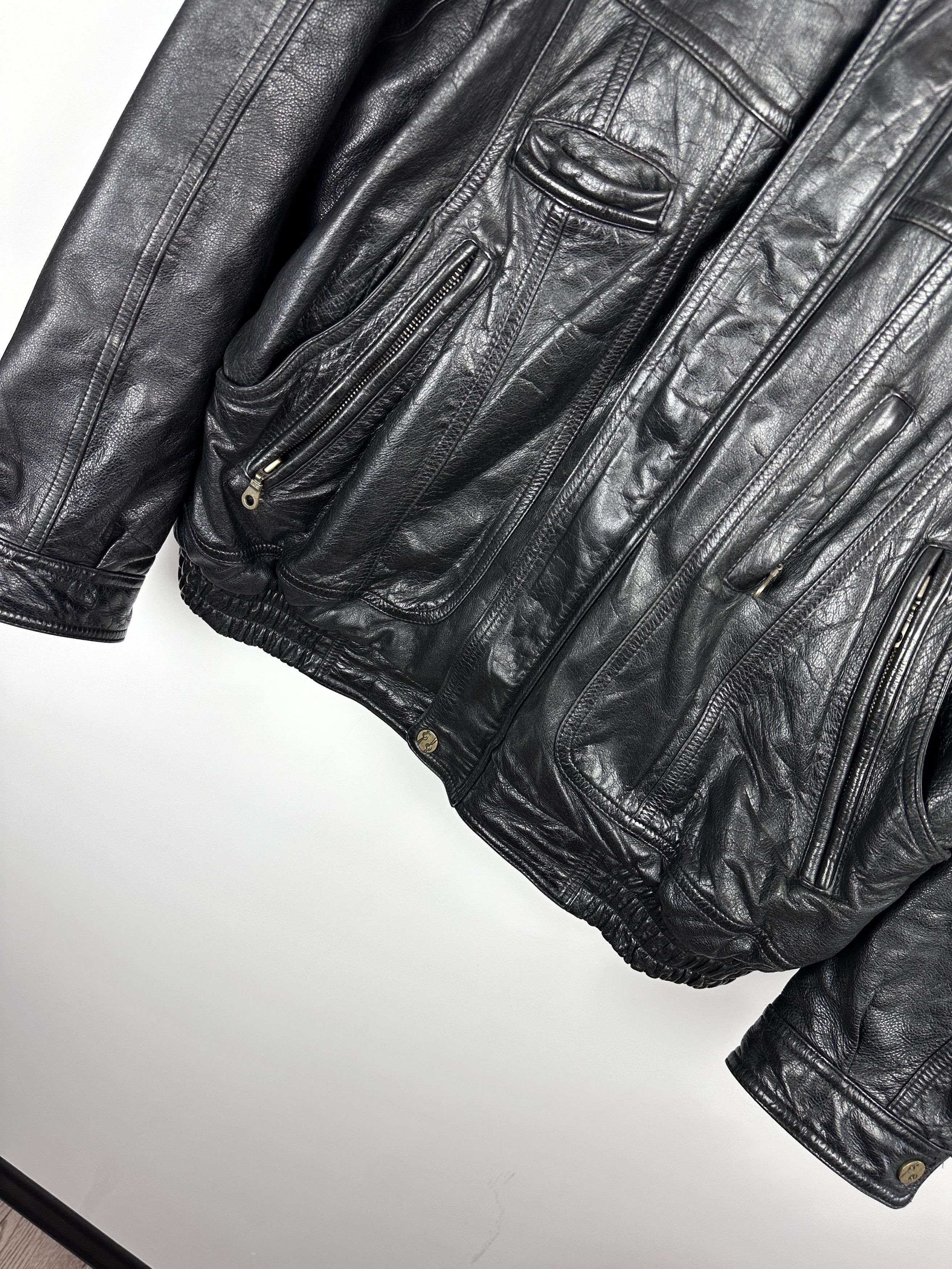 Vintage Vintage Avant Garde men biker boxy leather jacket XL Size US XL / EU 56 / 4 - 5 Thumbnail