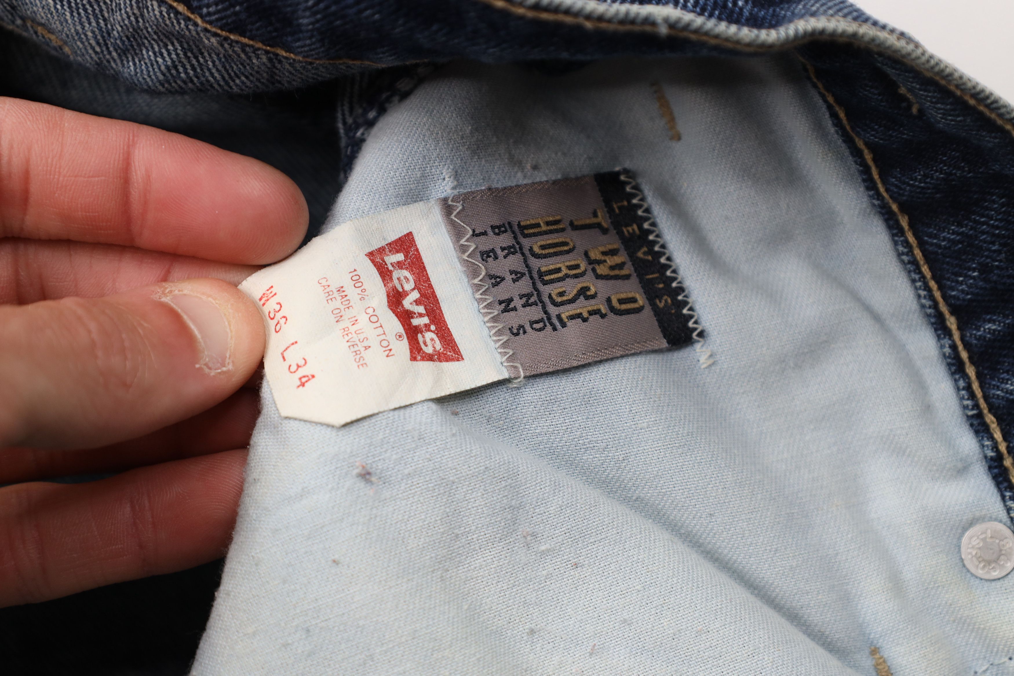 Levi's Vintage 80s Levis Straight Leg Denim Jeans Blue Cotton USA Size US 36 / EU 52 - 8 Thumbnail