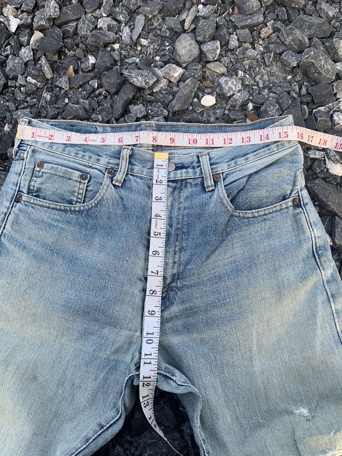 Levi's VINTAGE LEVI’S 502 BIG E SELVEDGE FADED DISTRESSED DENIM Size US 31 - 24 Thumbnail