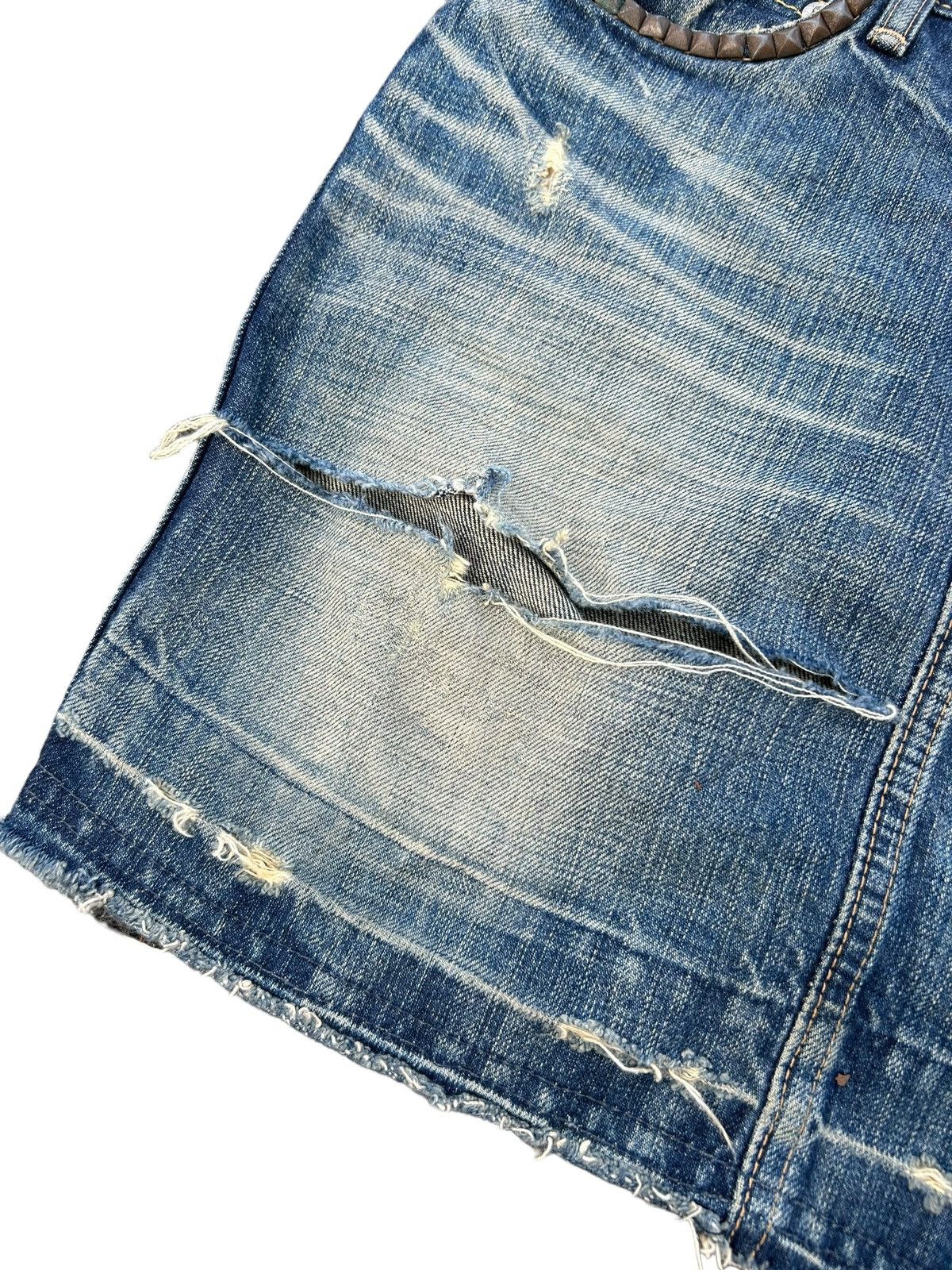 Hysteric Glamour × Japanese Brand × Kapital Hysteric Glamour Vintage distressed Skirt Jeans🎌☠️ Size 29" - 8 Thumbnail