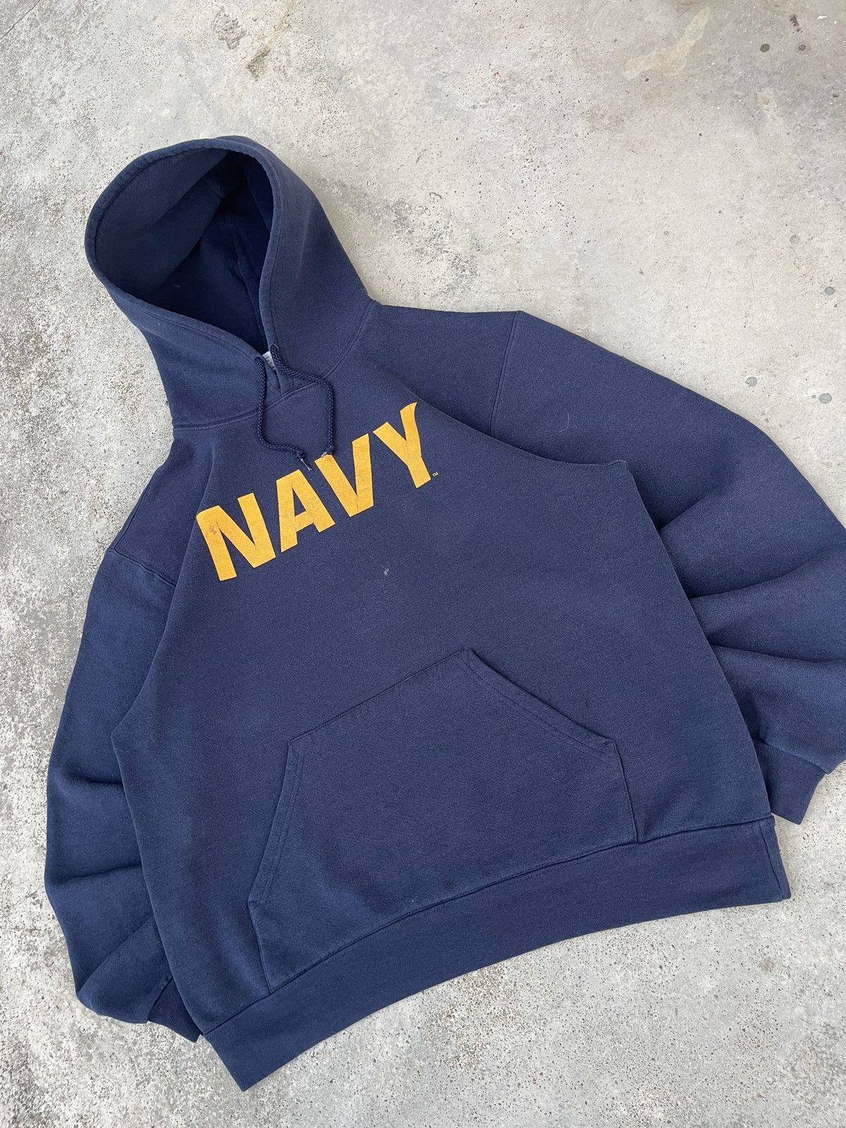 Vintage Vintage Faded Soffe Navy Pullover Hoodie Size US XL / EU 56 / 4 - 2 Thumbnail