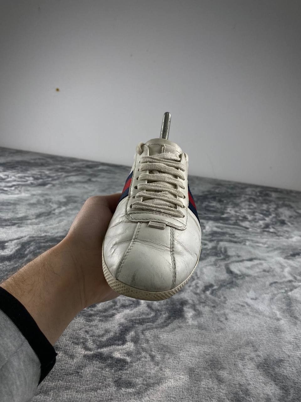 Gucci Gucci Ace Leather GG Sneaker Women Size 35 White Size US 5 / IT 35 - 12 Thumbnail
