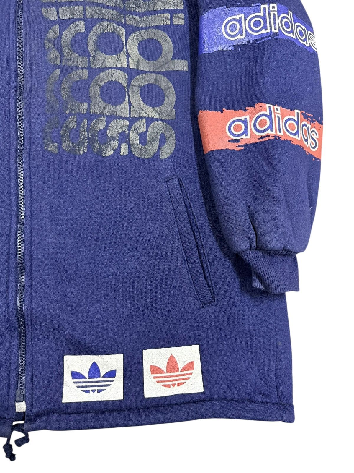 Adidas Vtg🌟Adidas Big Logo Sherpa Inner Hoodies Zipper Jacket Size US M / EU 48-50 / 2 - 10 Thumbnail