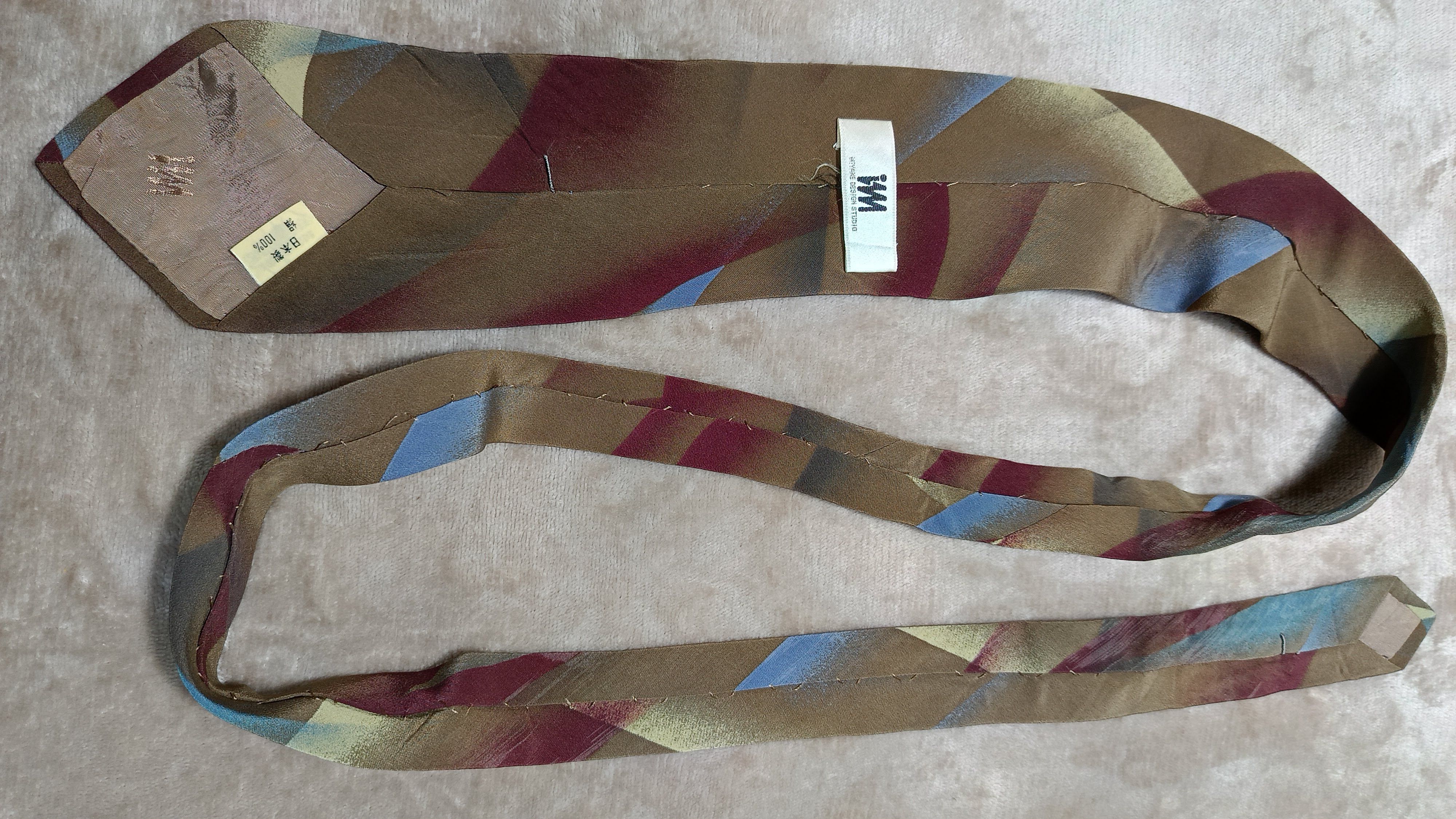 Issey Miyake Issey Miyake Japan brown art tie Size ONE SIZE - 9 Thumbnail