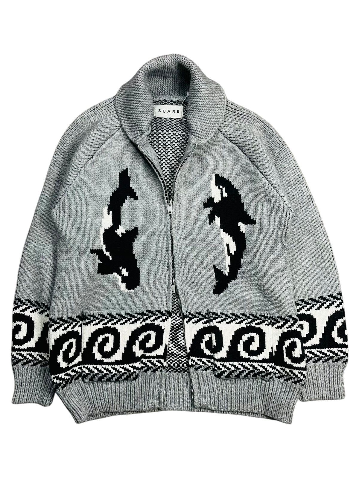 20471120 2000s Suare - Double Orca Chowican Chunky Knitted Jacket Size US L / EU 52-54 / 3 - 4 Thumbnail