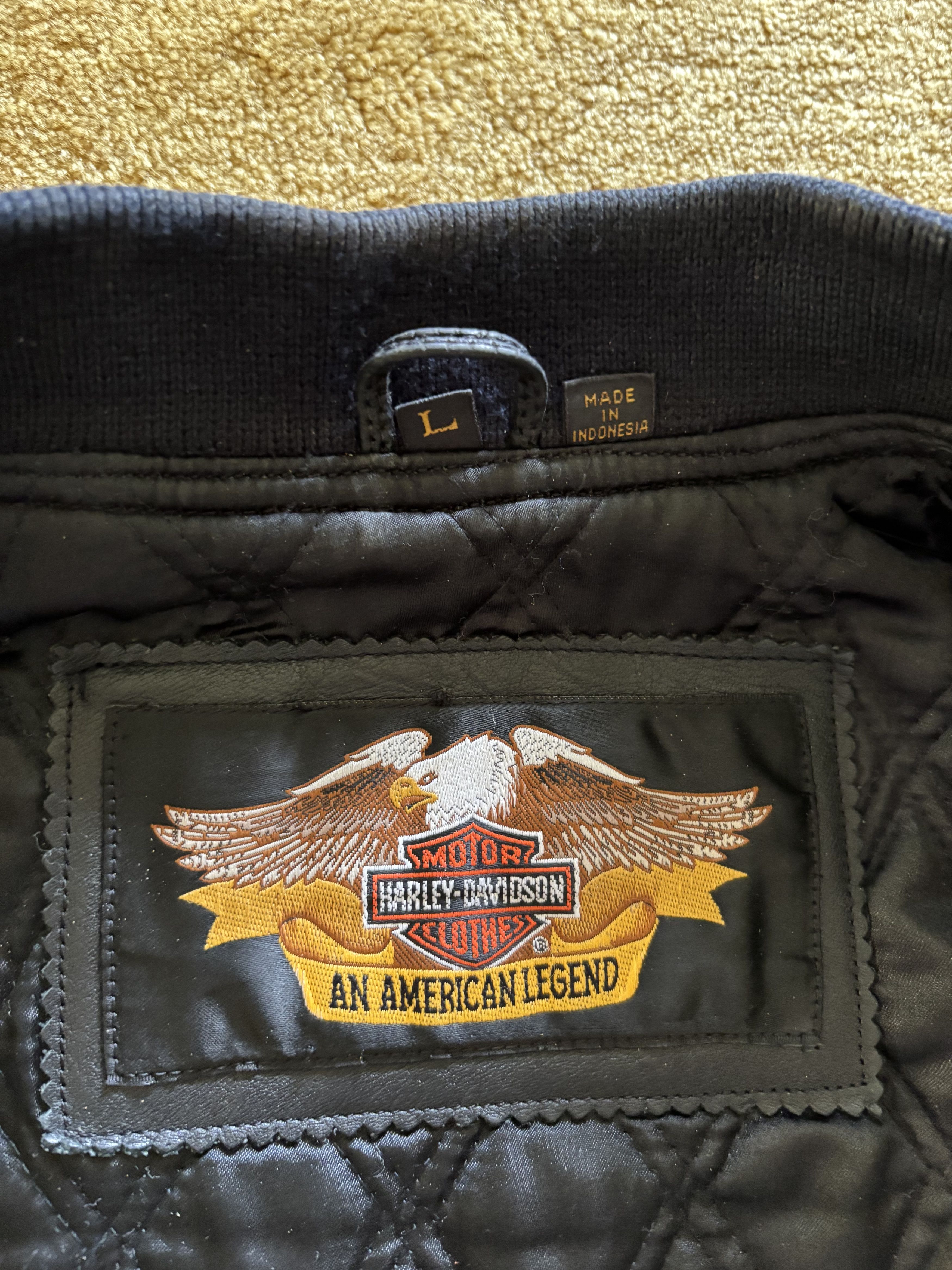 Harley Davidson Harley-Davidson Leather Varsity Jacket Size US L / EU 52-54 / 3 - 4 Thumbnail