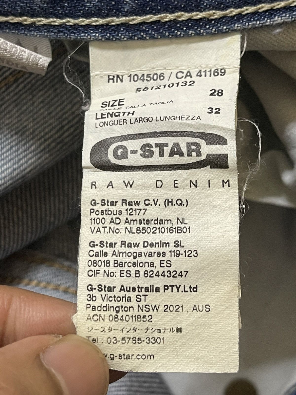 G-Star Vintage Gstar Raw Mud Faded Wash Whiskers Distressed Jeans Size US 30 / EU 46 - 10 Thumbnail