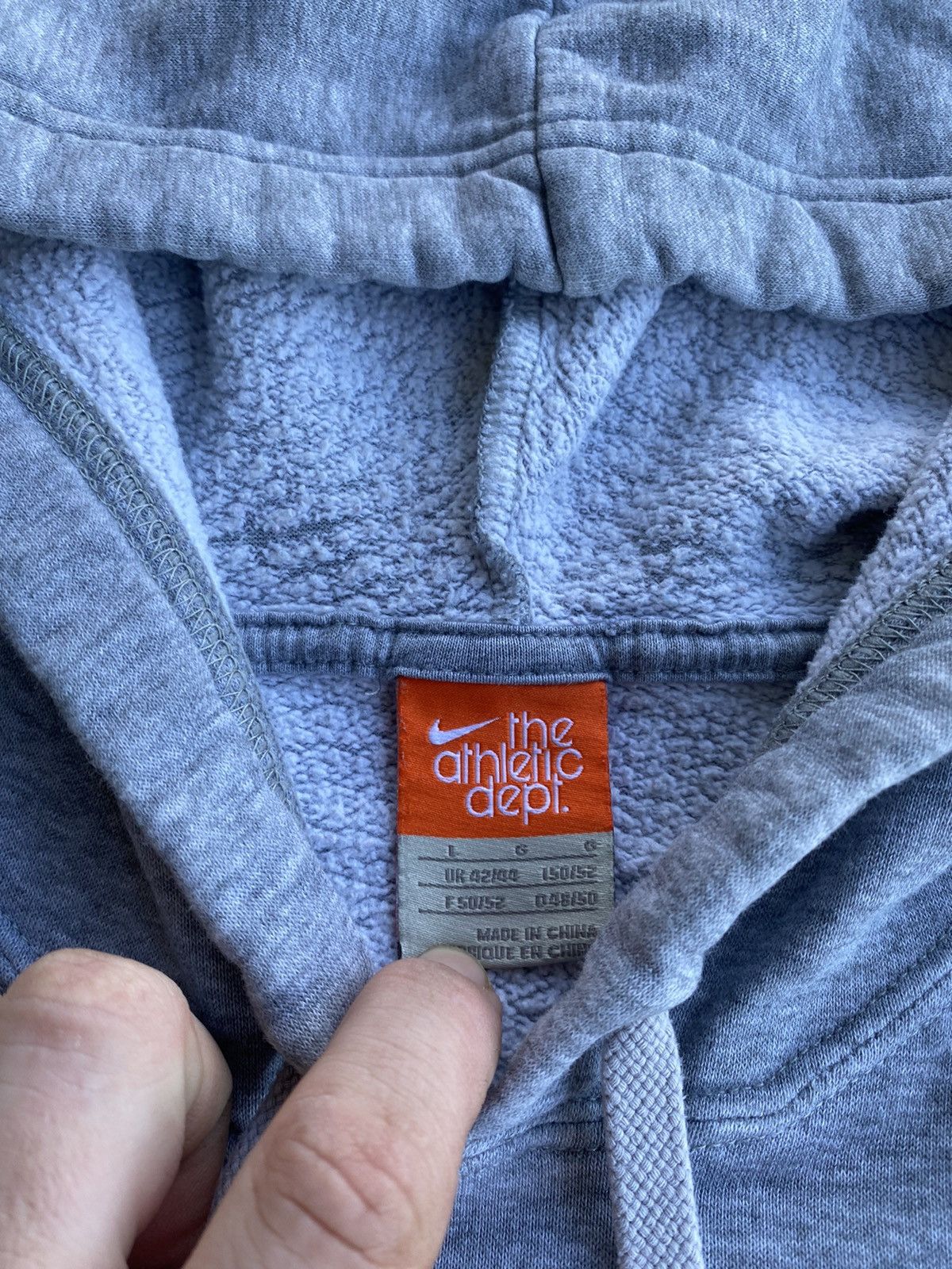 Nike × Vintage Vintage Y2K Nike Grey Hoodie Sweatshirt Size US L / EU 52-54 / 3 - 6 Thumbnail
