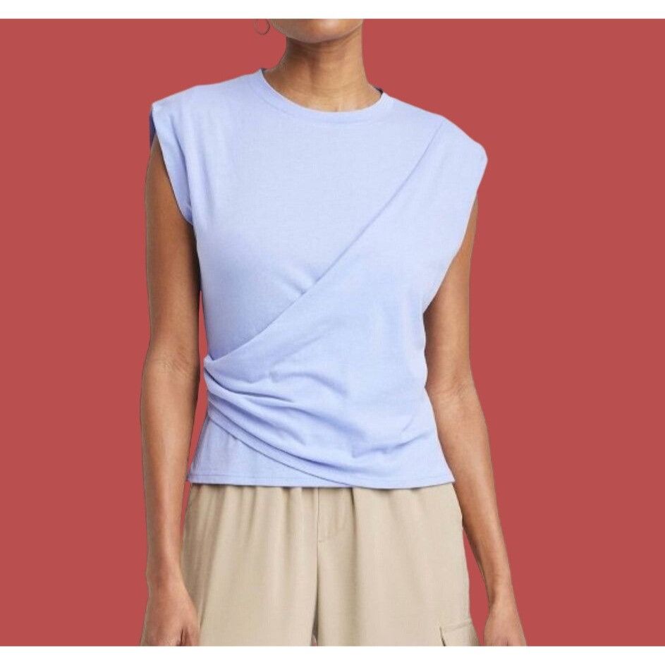 Other A New Day - Women's Slim Fit Drape T-Shirt - Purple - Small Size S / US 4 / IT 40 - 1 Thumbnail