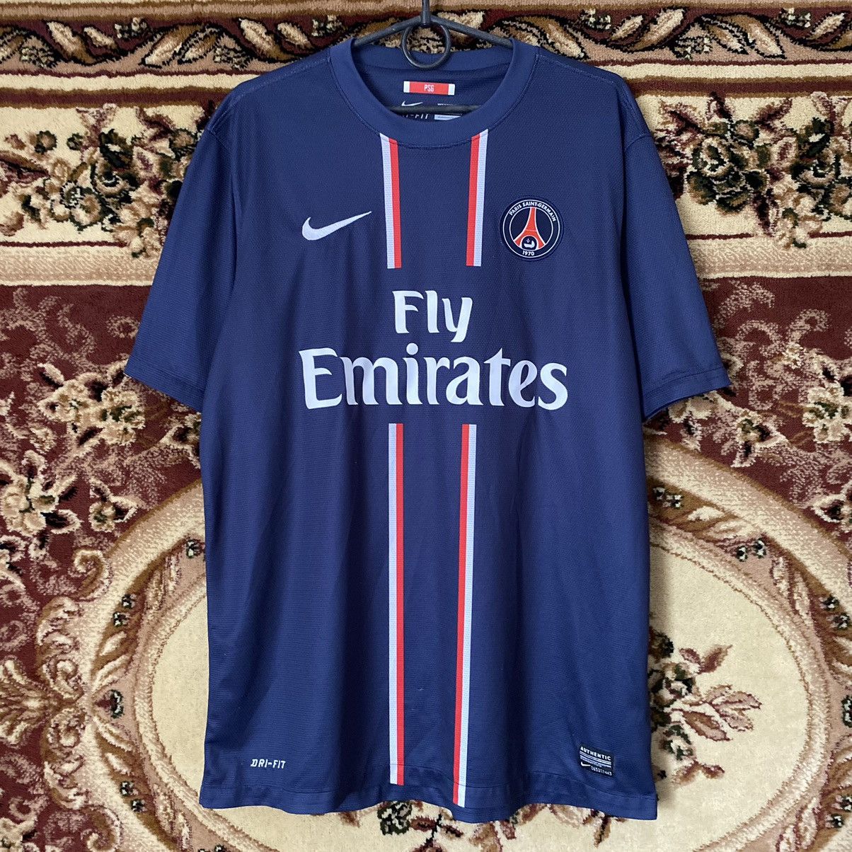 Nike PSG Nike Paris Saint-Germain 2015-16 Home Kit Soccer Jersey Size US L / EU 52-54 / 3 - 1 Thumbnail