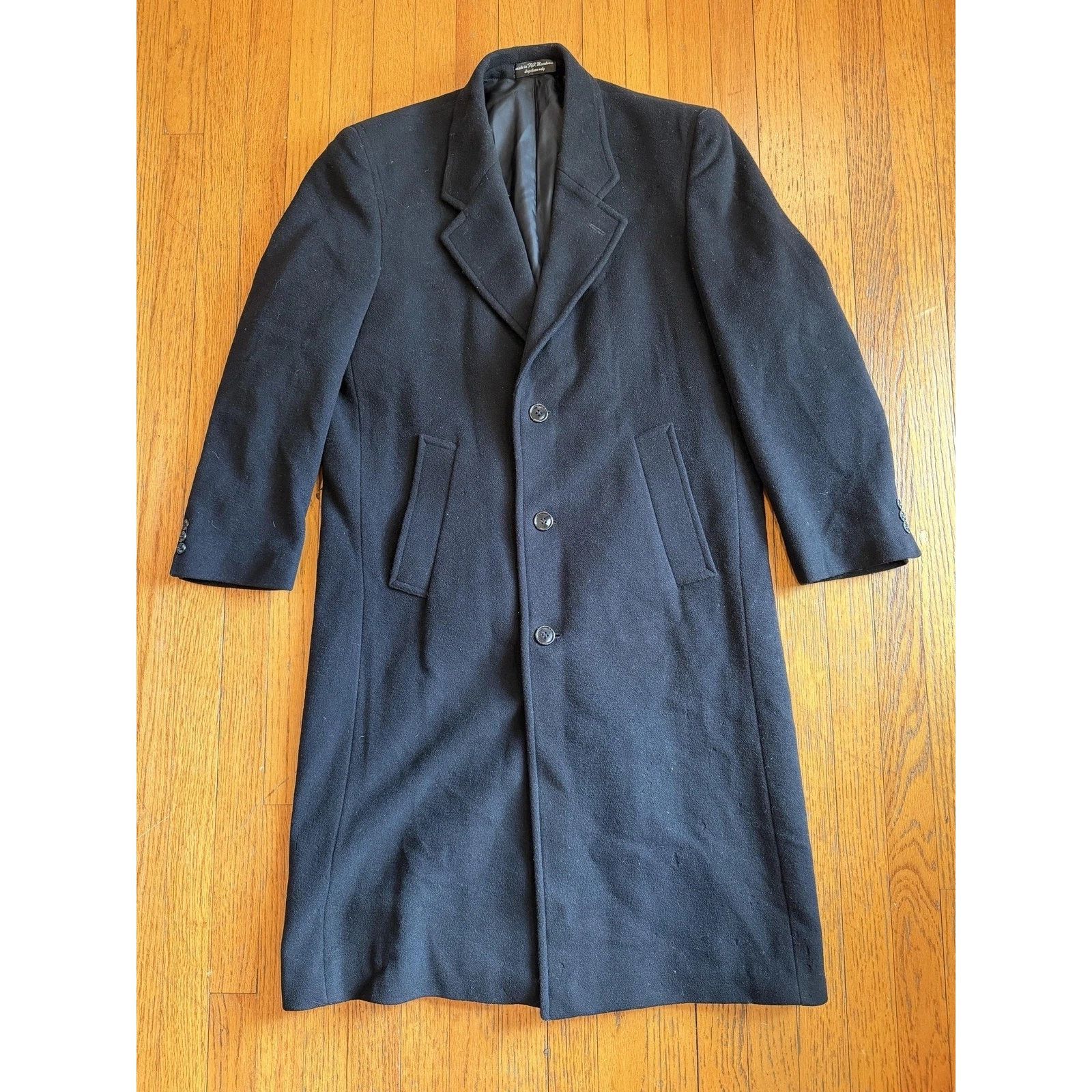 Kasper Kasper Womens Long Cashmere Overcoat M Black Size M / US 6-8 / IT 42-44 - 1 Thumbnail