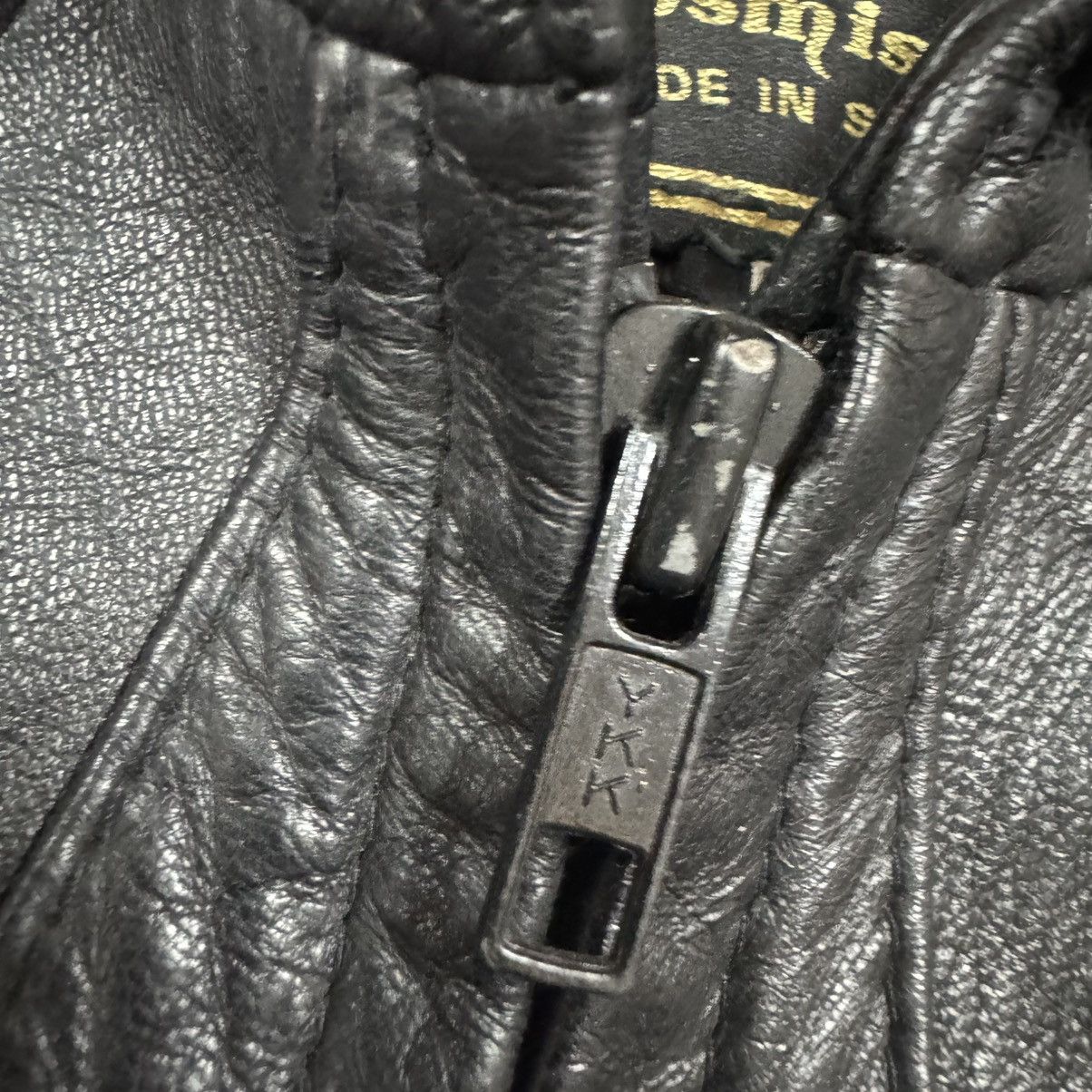 Kadoya Vtg🔥Kosmick Ridding Leather Jacket Made In Spain Size L Size US L / EU 52-54 / 3 - 17 Thumbnail