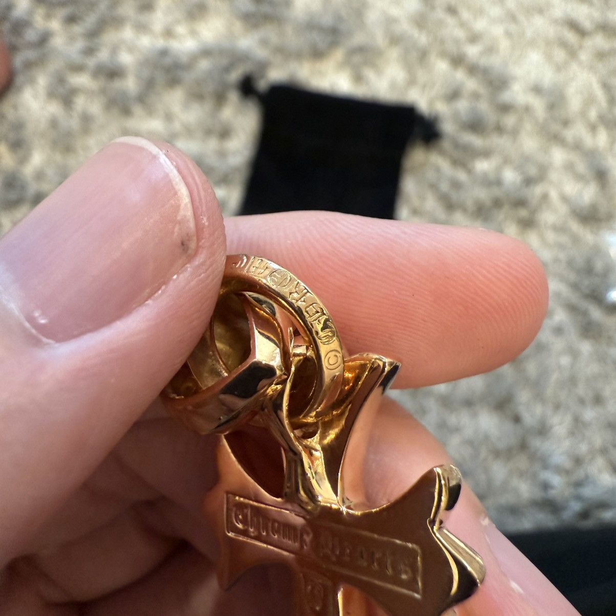 Chrome Hearts Chrome Hearts 22k Gold Cross Pendant with Diamond Size ONE SIZE - 9 Thumbnail