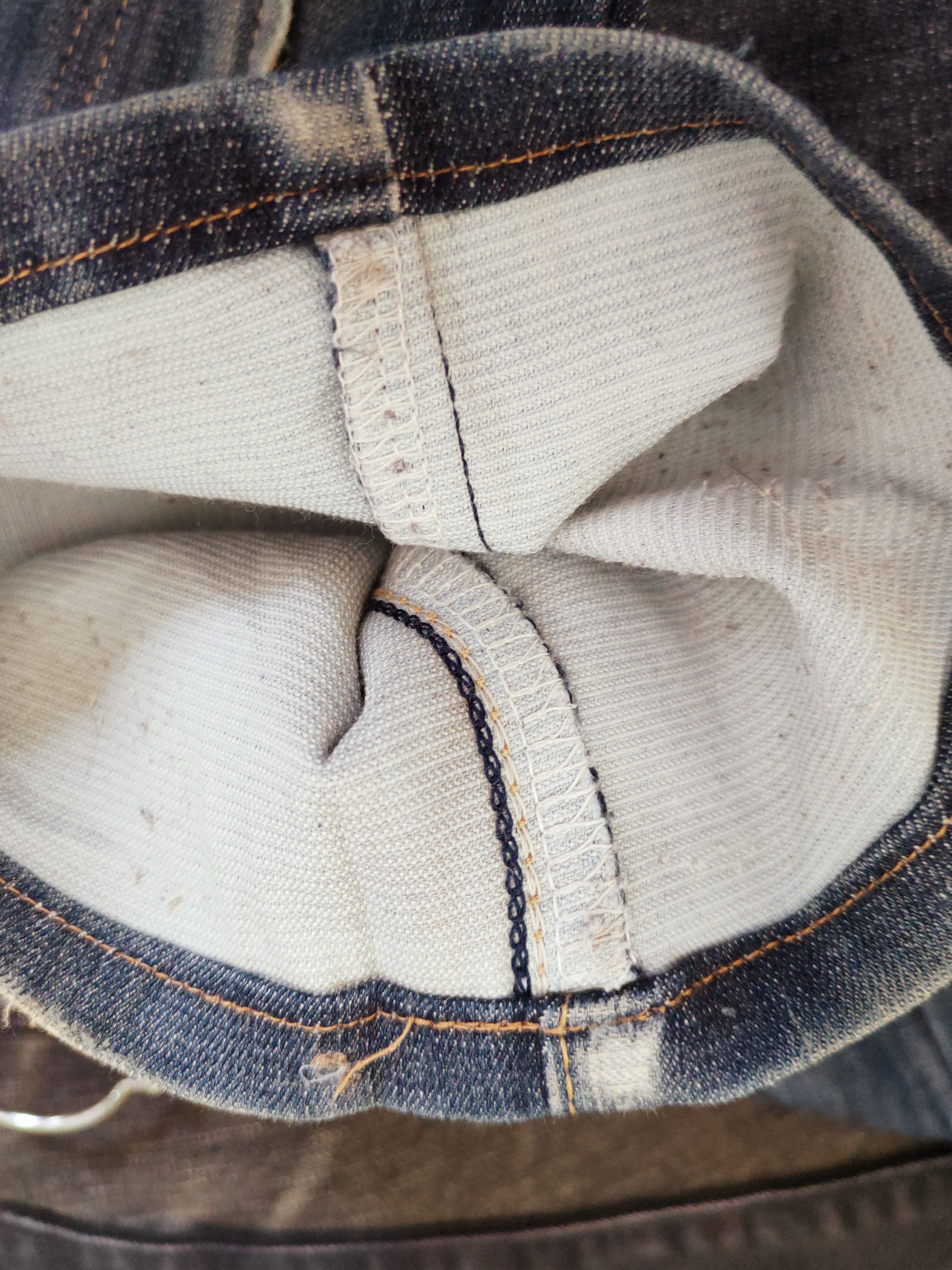 Edwin Edwin Dark Blue Faded Distressed Ripped Jeans #W610 Size US 34 / EU 50 - 14 Thumbnail