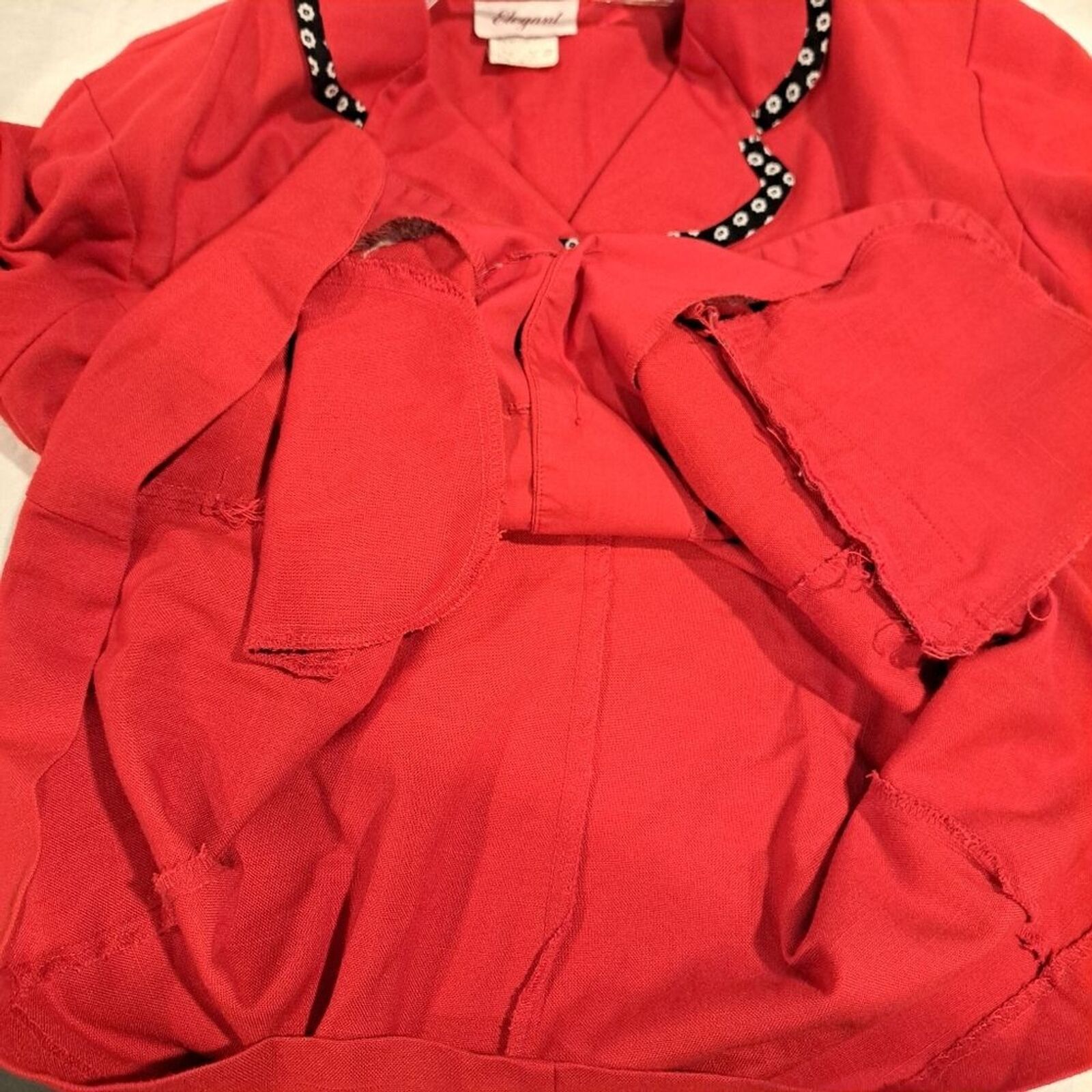 Other Elegant vintage red blouse pearl buttons collar shacket 12 Size XL / US 12-14 / IT 48-50 - 11 Thumbnail