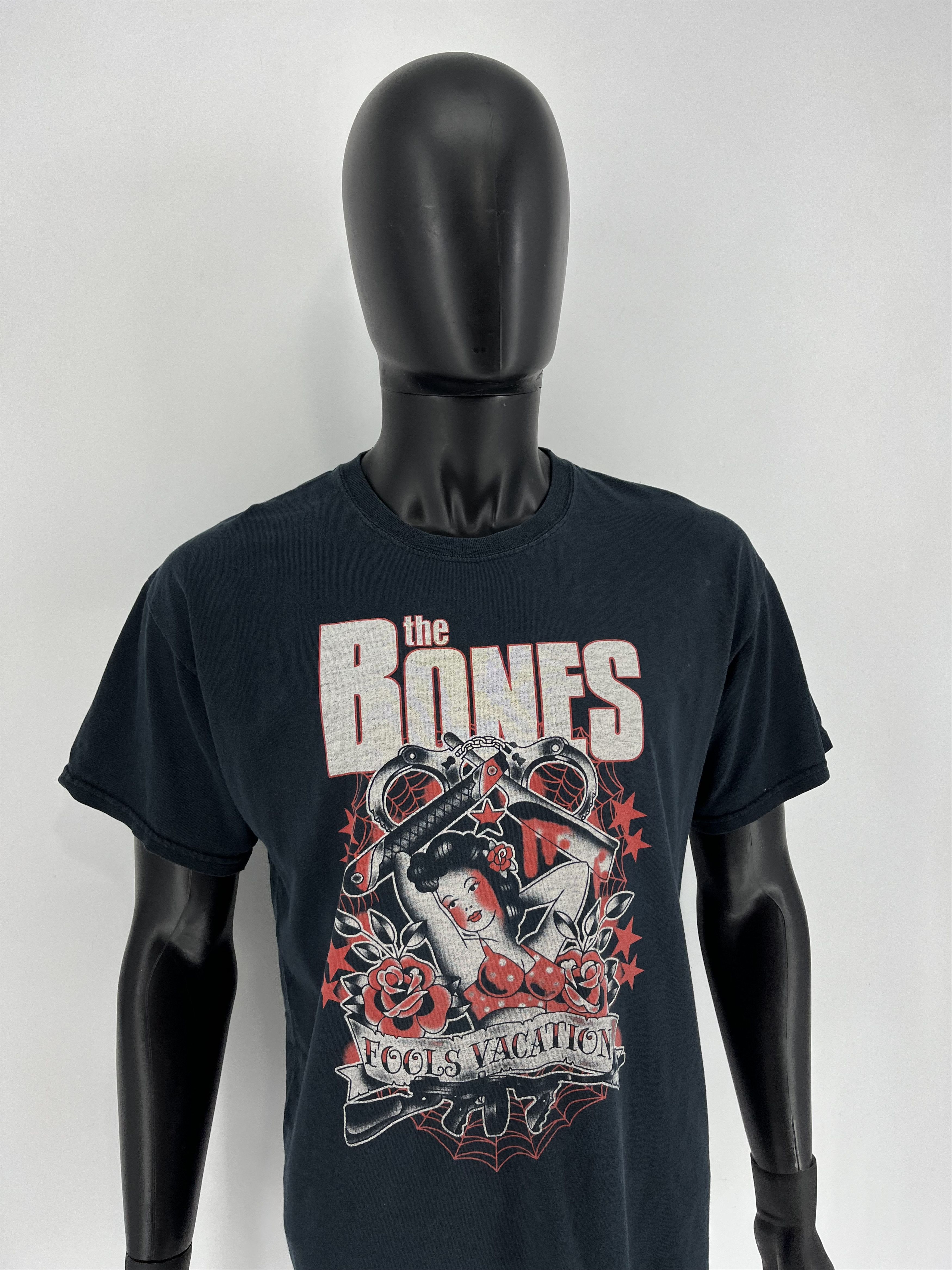 Band Tees The Bones Rock T-Shirt Vintage Anvil Size M Black Size US L / EU 52-54 / 3 - 3 Thumbnail