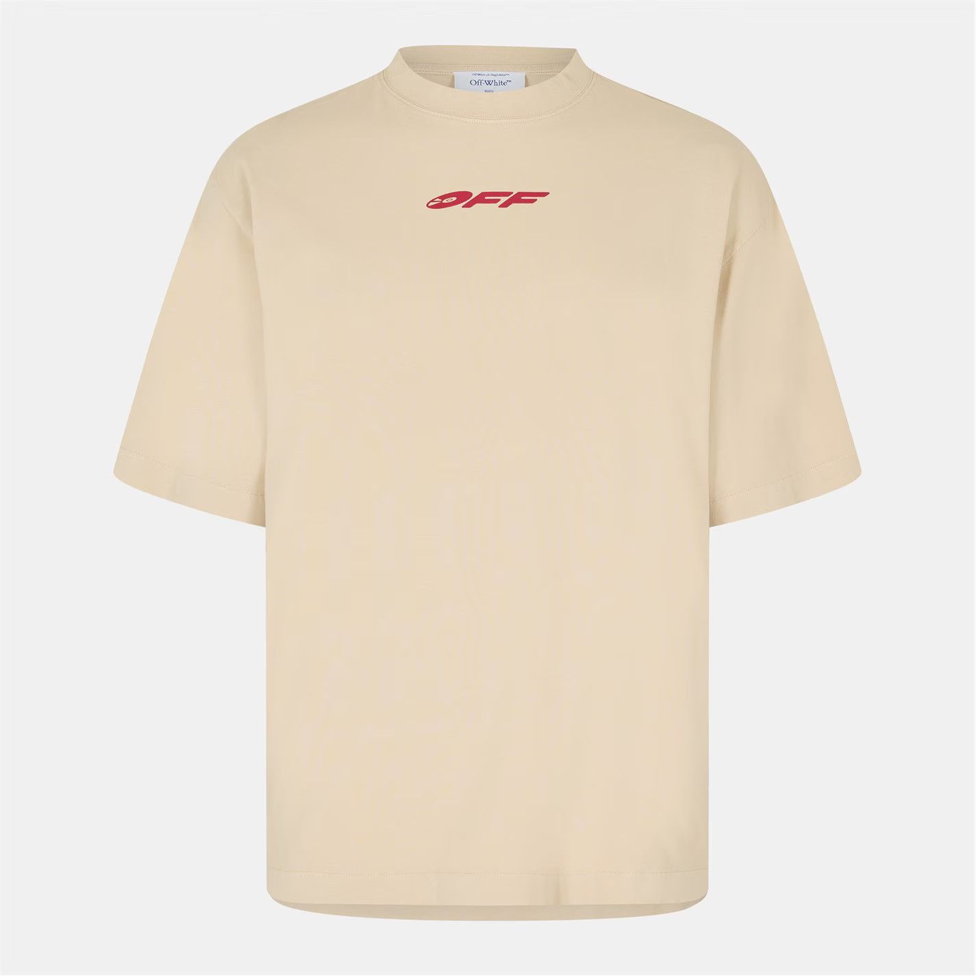 Off-White o1g2r1mq0226 Regular Fit T-Shirt In Beige Size US XS / EU 42 / 0 - 1 Thumbnail