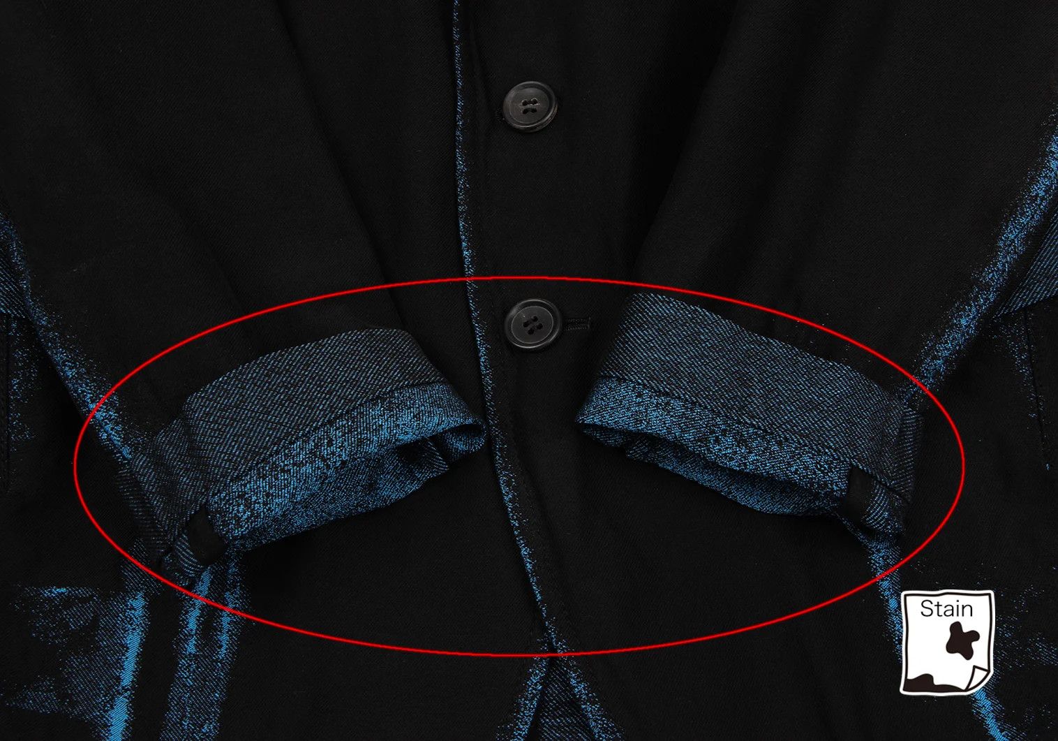 Issey Miyake Trim Fade Woven Design Jacket in Black and Light Blue Size US M / EU 48-50 / 2 - 12 Thumbnail