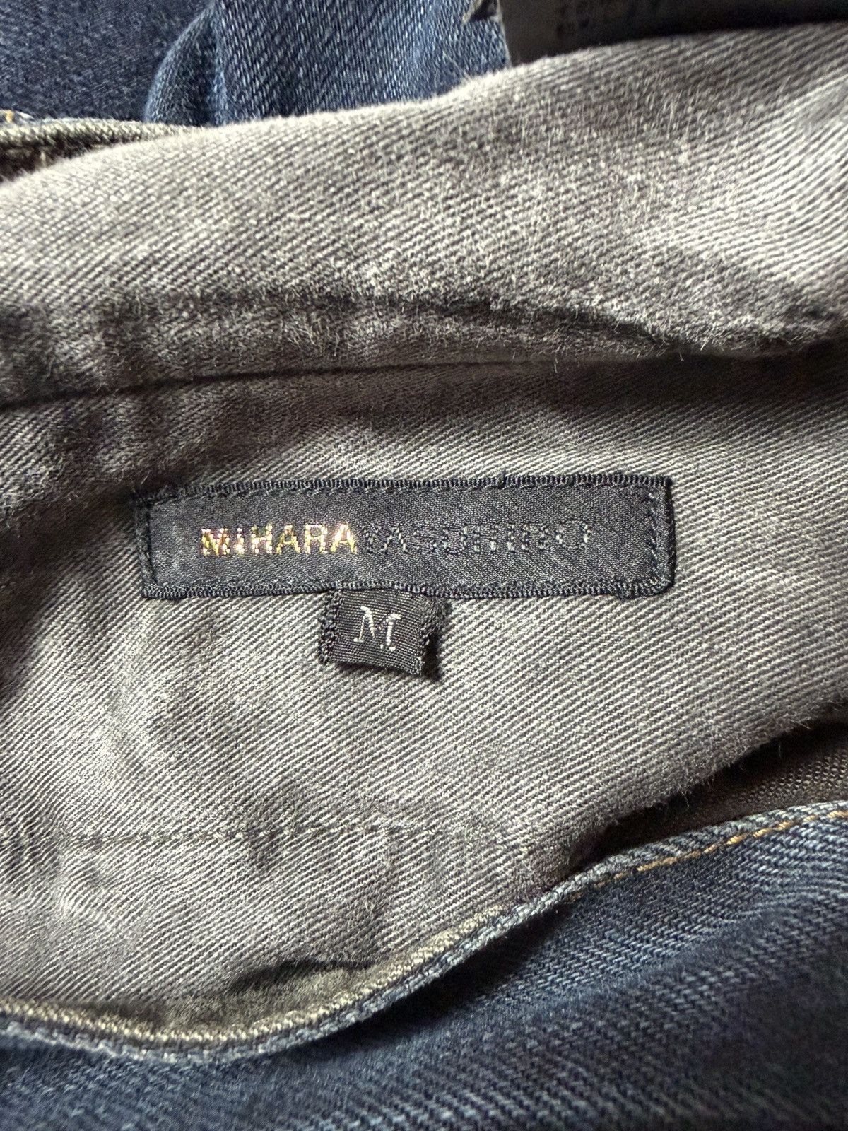 Maison MIHARA YASUHIRO MMY cut & sew hybrid black/blue cropped Japanese jeans Size US 32 / EU 48 - 4 Thumbnail