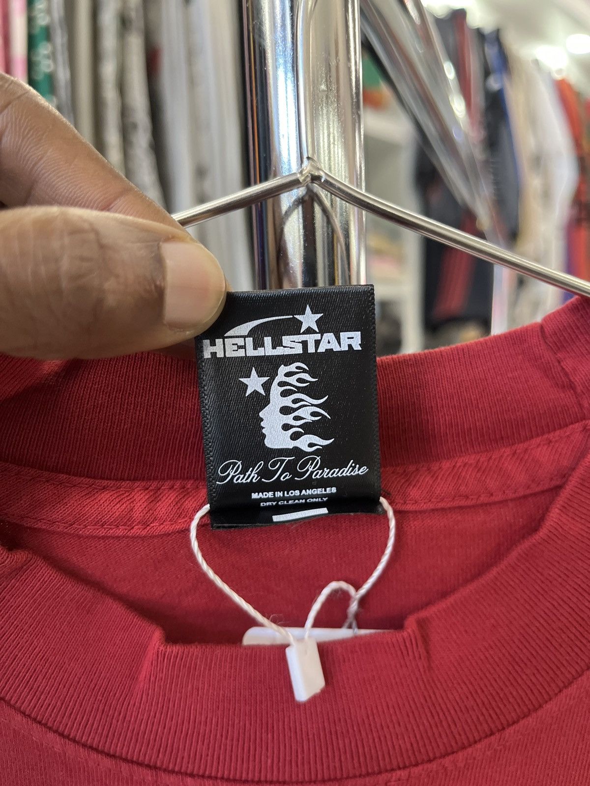HELLSTAR Jesus Emblem Tee Blood Red Size US L / EU 52-54 / 3 - 4 Thumbnail