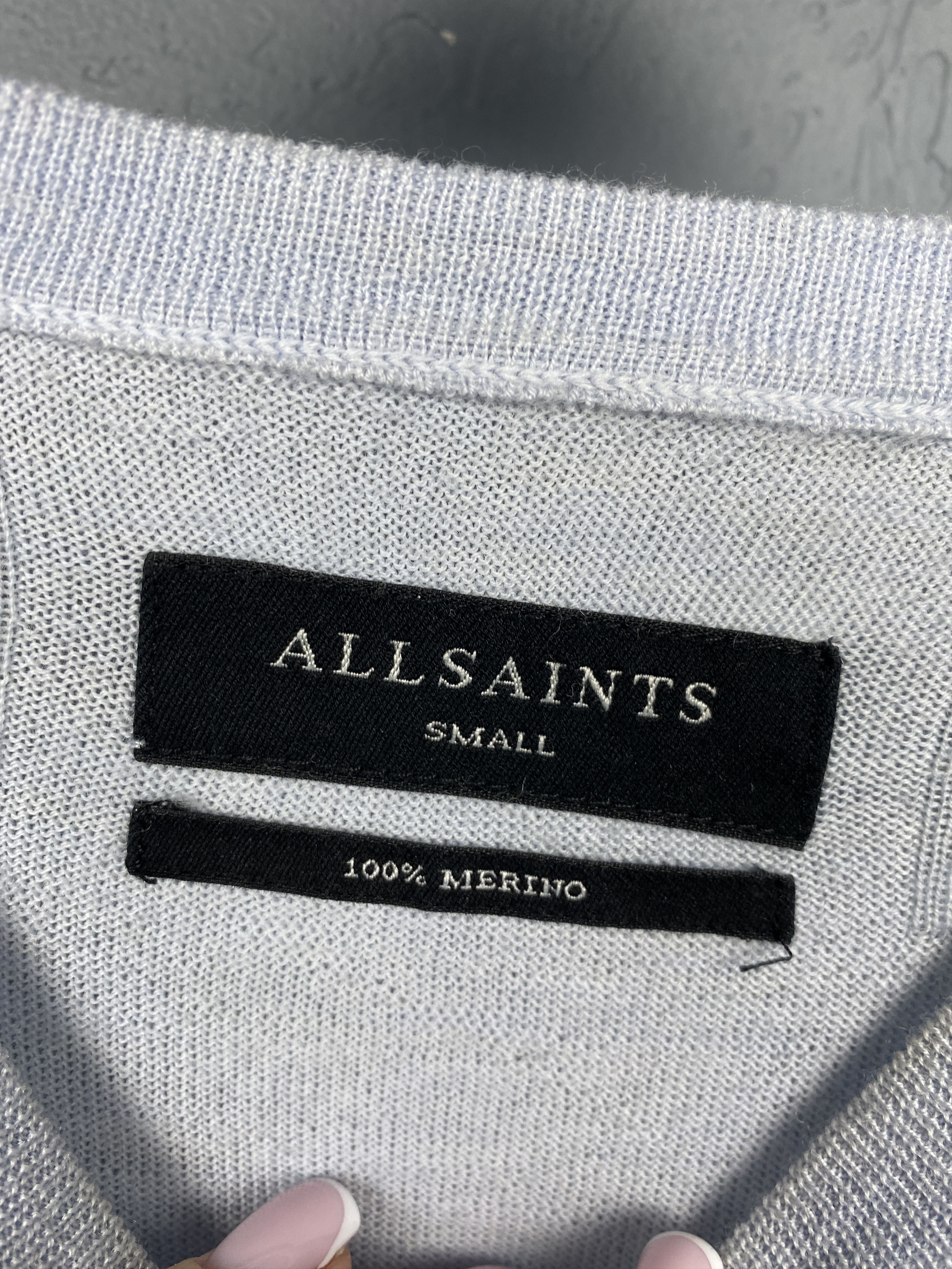 Allsaints AllSaints Mens Mode Merino Crew Neck Wool Knit Sweater Size US S / EU 44-46 / 1 - 4 Thumbnail