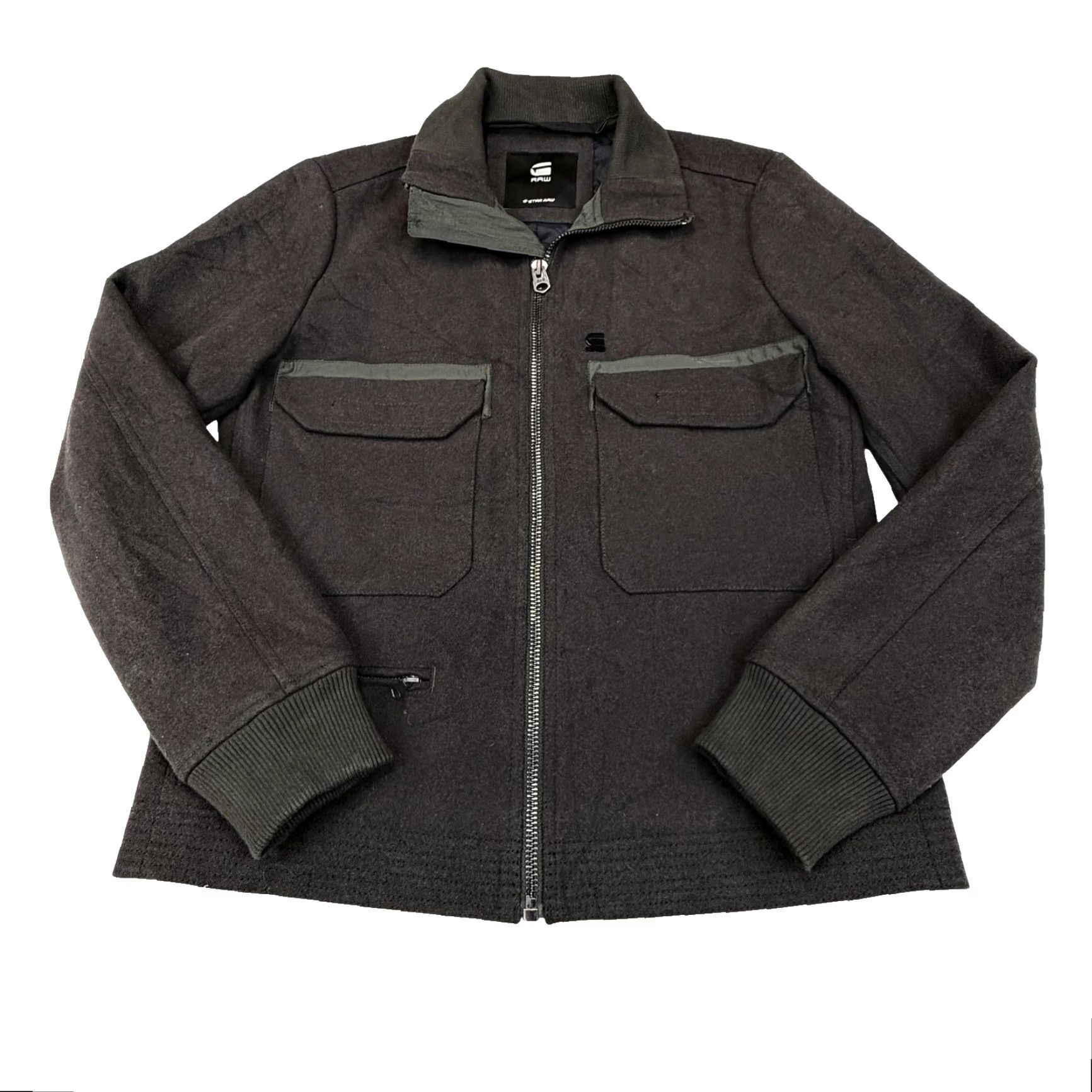 Vintage G-Star RAW Jacket Mens M Gray XPO Wool Military Full Zip Lined Insulated Size US M / EU 48-50 / 2 - 2 Thumbnail