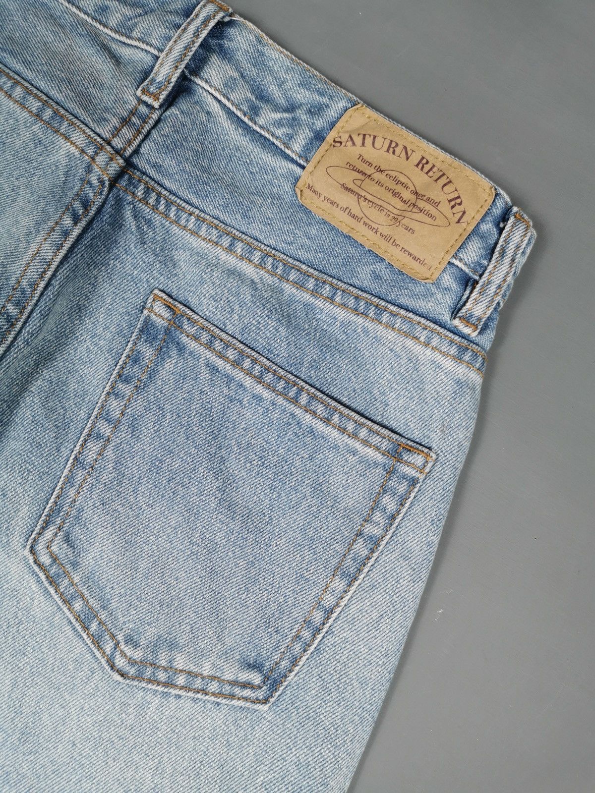 Japanese Brand Thrashed Baggy Saturn Return WWG Distressed Denim Jeans Size US 28 / EU 44 - 7 Thumbnail