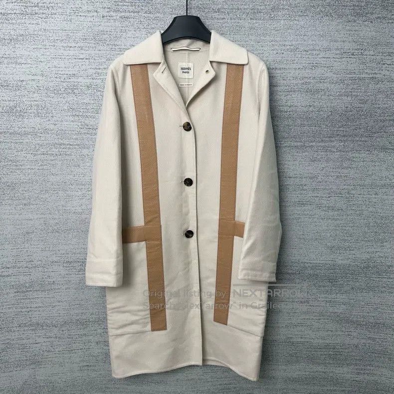 Hermes Hermes Long Leather Patched Loose Fit Coat Size XXS / US 00 / IT 34 - 2 Thumbnail