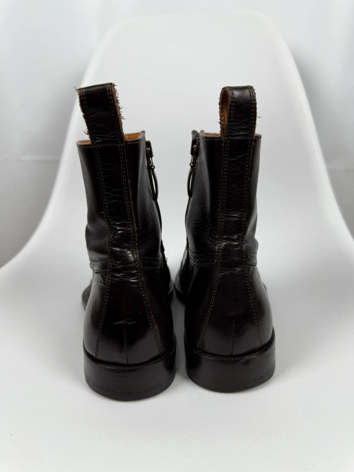 Dolce & Gabbana Dolce & Gabbana Chelsea Boots Ankle Zip Brogue sie 40.5 Size US 7.5 / EU 40-41 - 4 Thumbnail