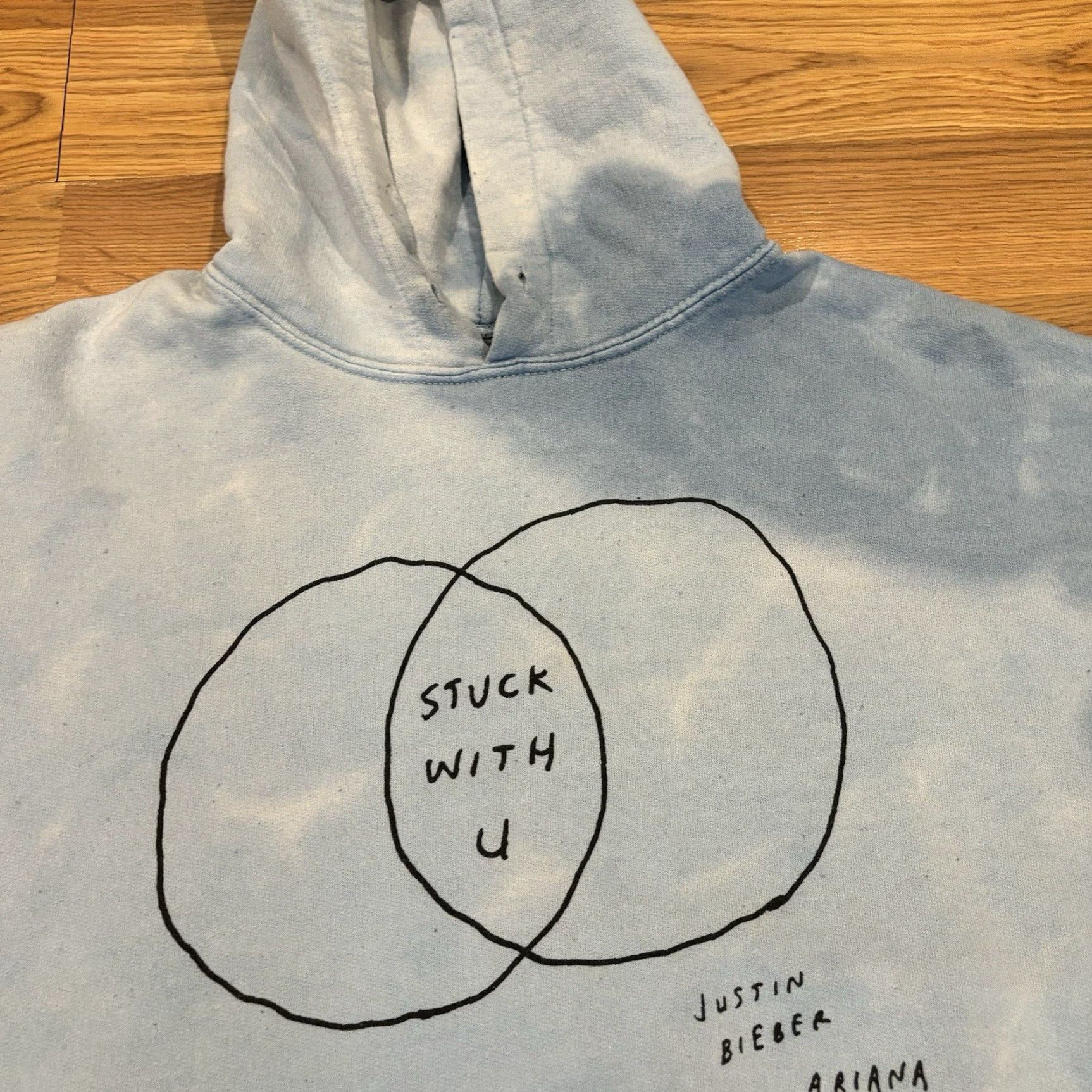 Vintage Stuck With U Hoodie Unisex Adults XL Blue Pullover Graphic Print Hooded Sweatshirt Size US XL / EU 56 / 4 - 2 Thumbnail