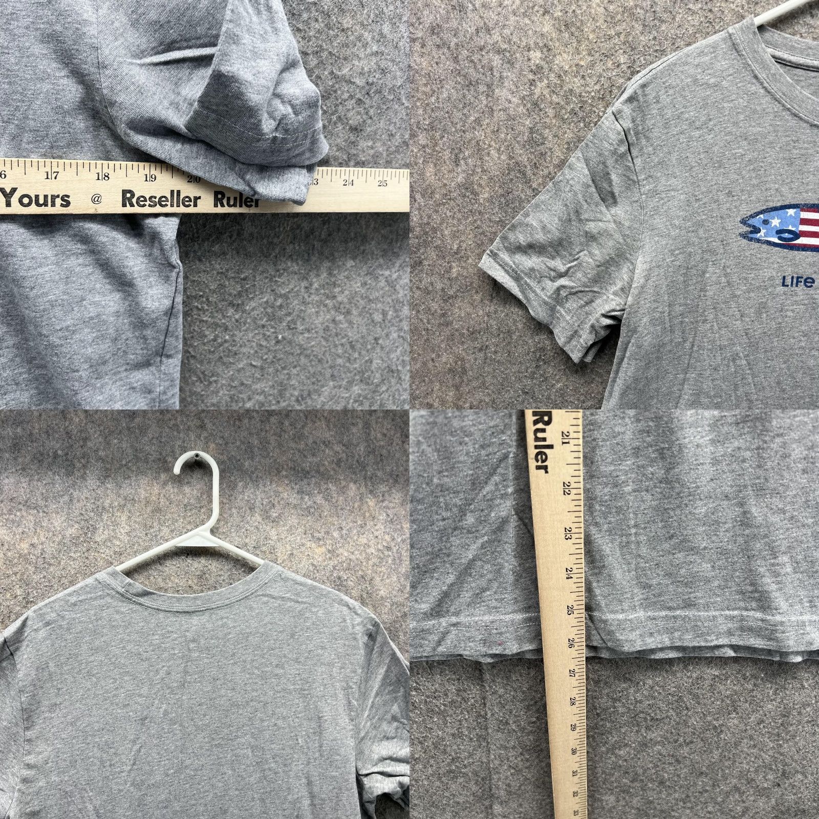 Life is Good Life is Good Shirt Men Small Adult Gray Crusher Tee Crewneck USA Logo Short Sleeve Size US S / EU 44-46 / 1 - 8 Thumbnail