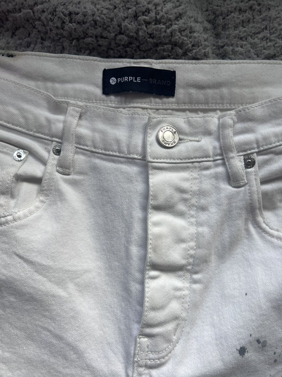 Purple Brand Purple jeans paint splatter white jeans Size US 34 / EU 50 - 5 Thumbnail