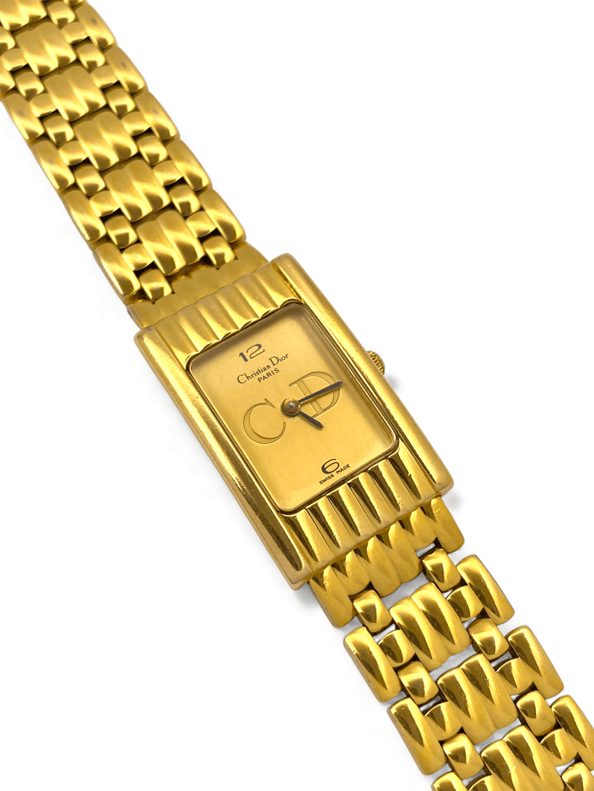 Dior Dior Gold Plated Tank Classic Dress Wrist Watch Vintage Size ONE SIZE - 5 Thumbnail