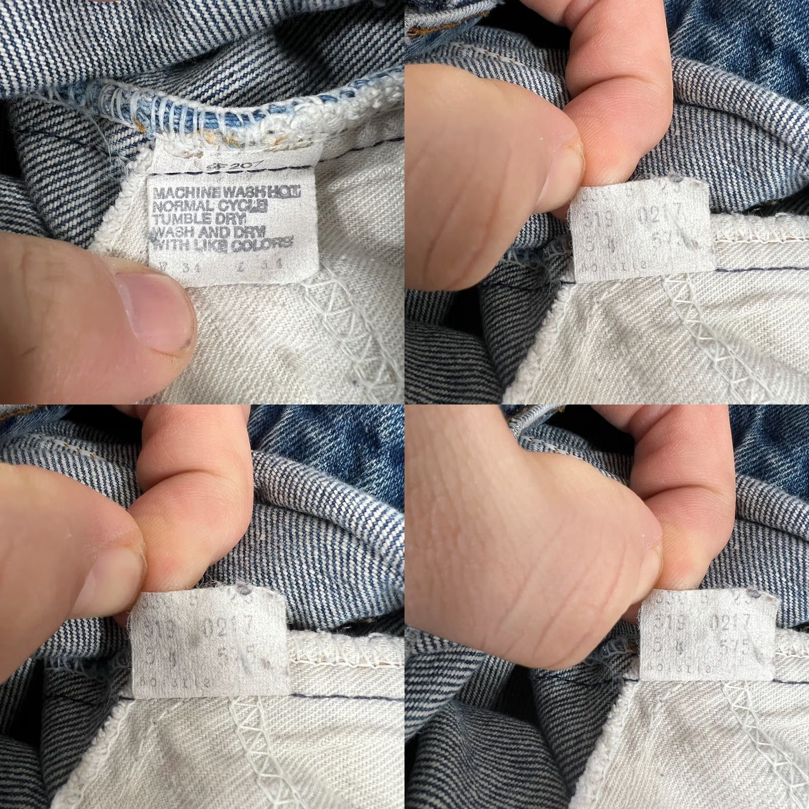 Levi's VINTAGE Levi's Jeans Men's 34x34 Blue Straight 575 80s USA Leather Orange Tab Faded Denim Cotton 5-Pocket Mens Regular Inseam 33 Stretch/Non-Stretch? Size US 33 - 8 Thumbnail