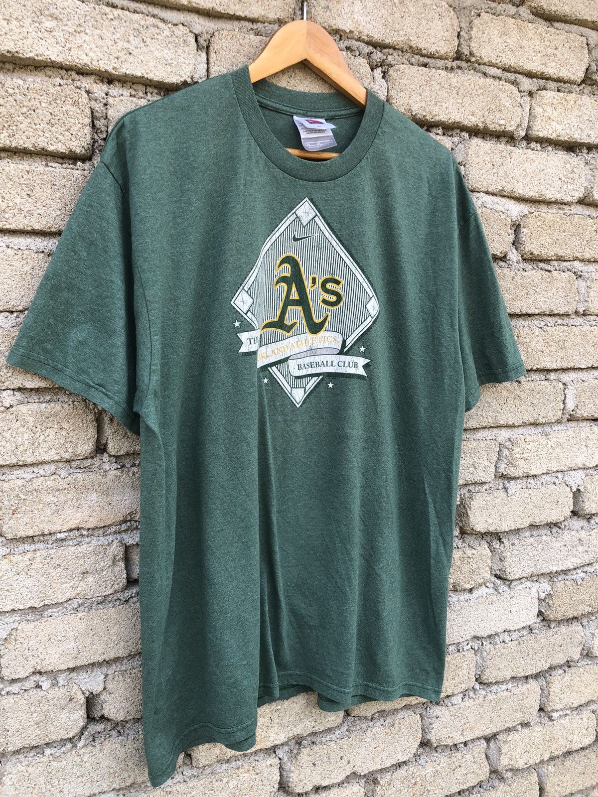 Nike Vintage Y2K Nike X MLB Oakland Athletics 50/50 Tshirt Size US XL / EU 56 / 4 - 3 Thumbnail