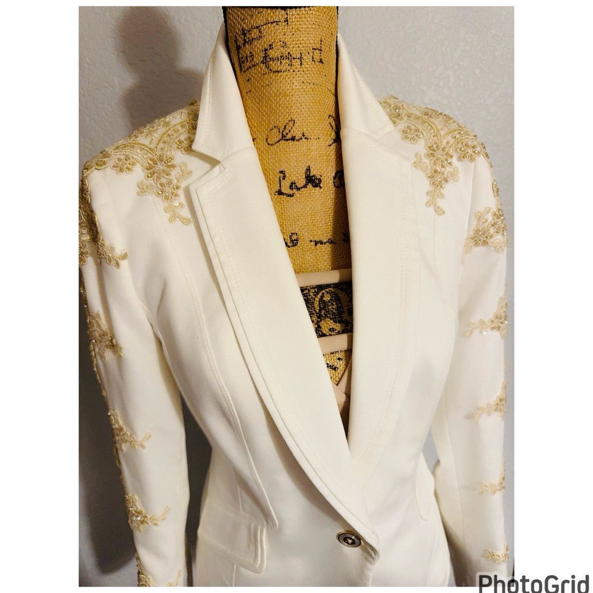 White House Black Market WHBM Embellished Blazer Size S / US 4 / IT 40 - 4 Thumbnail