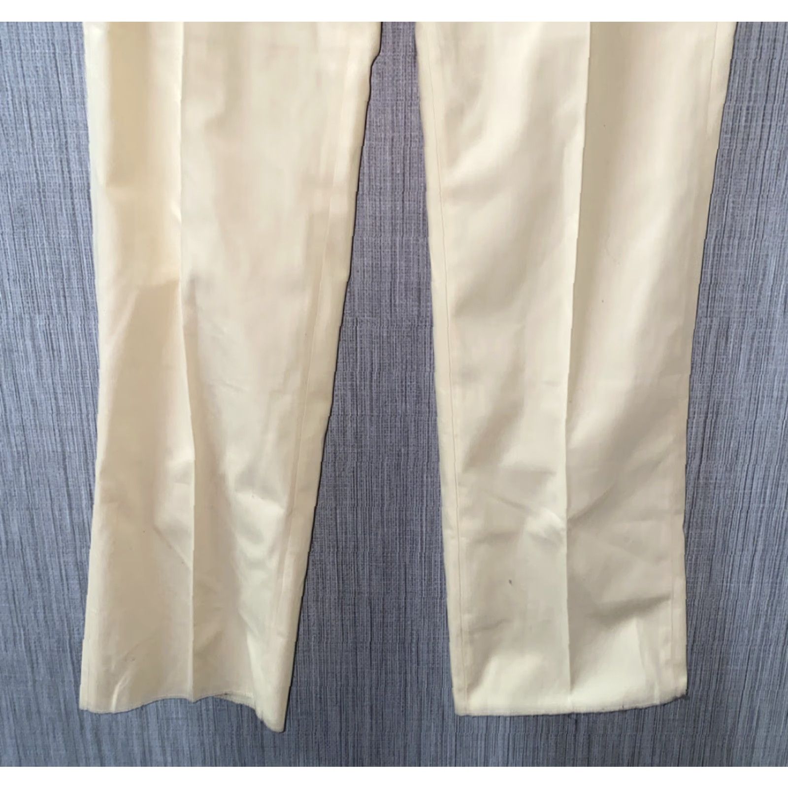 Vintage L.L. Bean Mens Yellow Cotton/Polyester Zip Fly Pants Size 36 Unhemmed NEW Regular Men Casual Pants Size US 36 / EU 52 - 3 Thumbnail