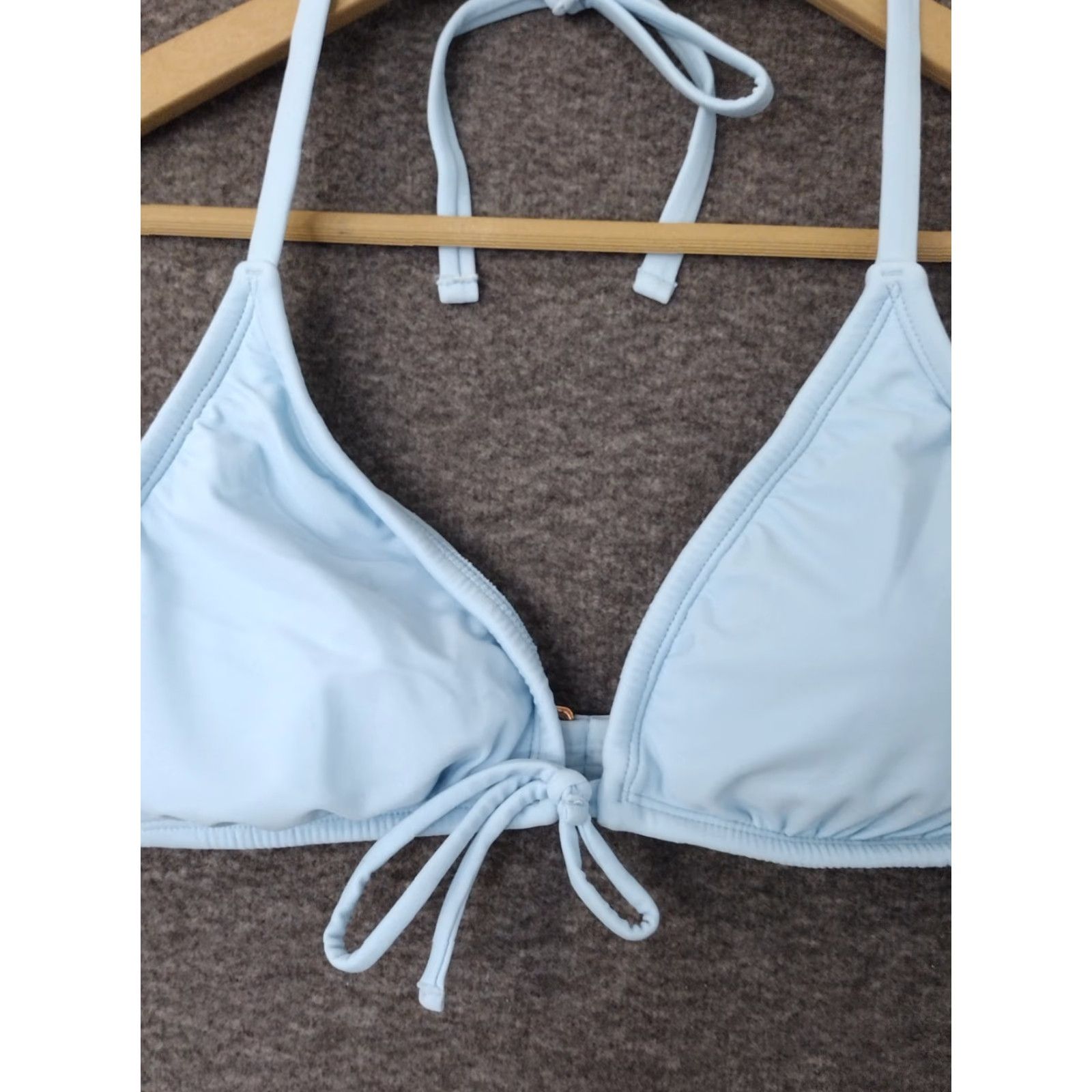 Vintage Shade & Shore Bikini Top Swimwear Blue L Women's Removable Pads Spaghetti Strap Size L / US 10 / IT 46 - 3 Thumbnail