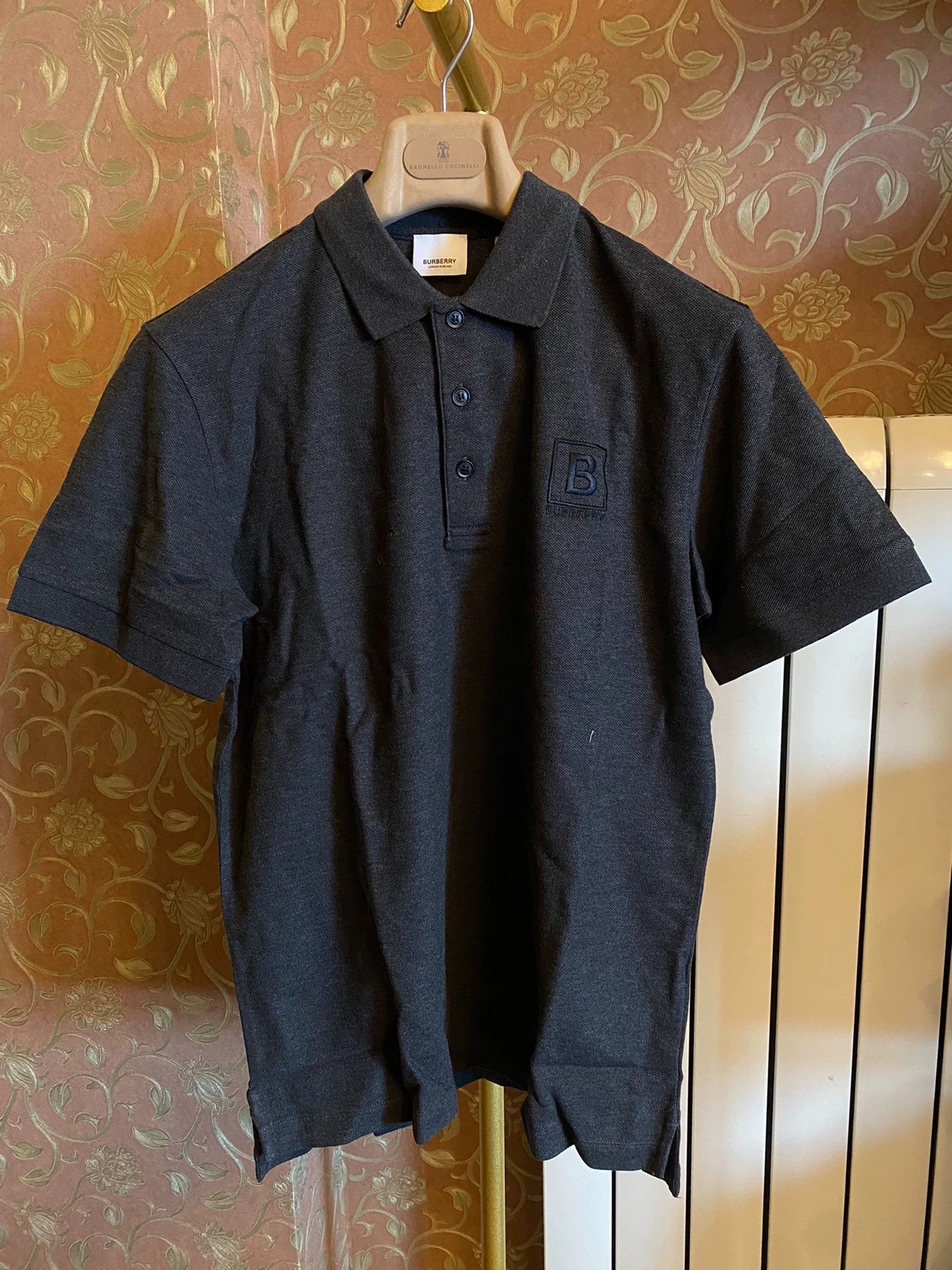 Burberry Burberry Dark Gray B Polo Shirt M Size US M / EU 48-50 / 2 - 1 Thumbnail