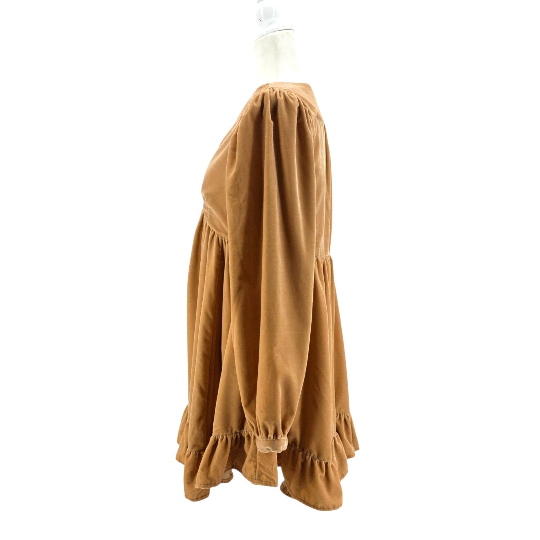 free people estella velvet mini dress Free People Estella Velvet Flounce Minidress