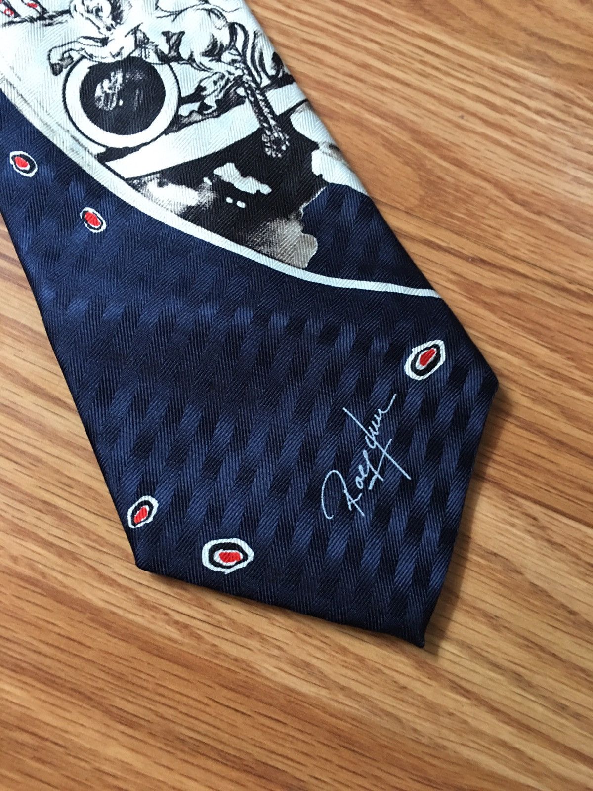 Designer Rolf Knie LEHNER Circus Design Print Silk Mens Tie Size ONE SIZE - 3 Thumbnail