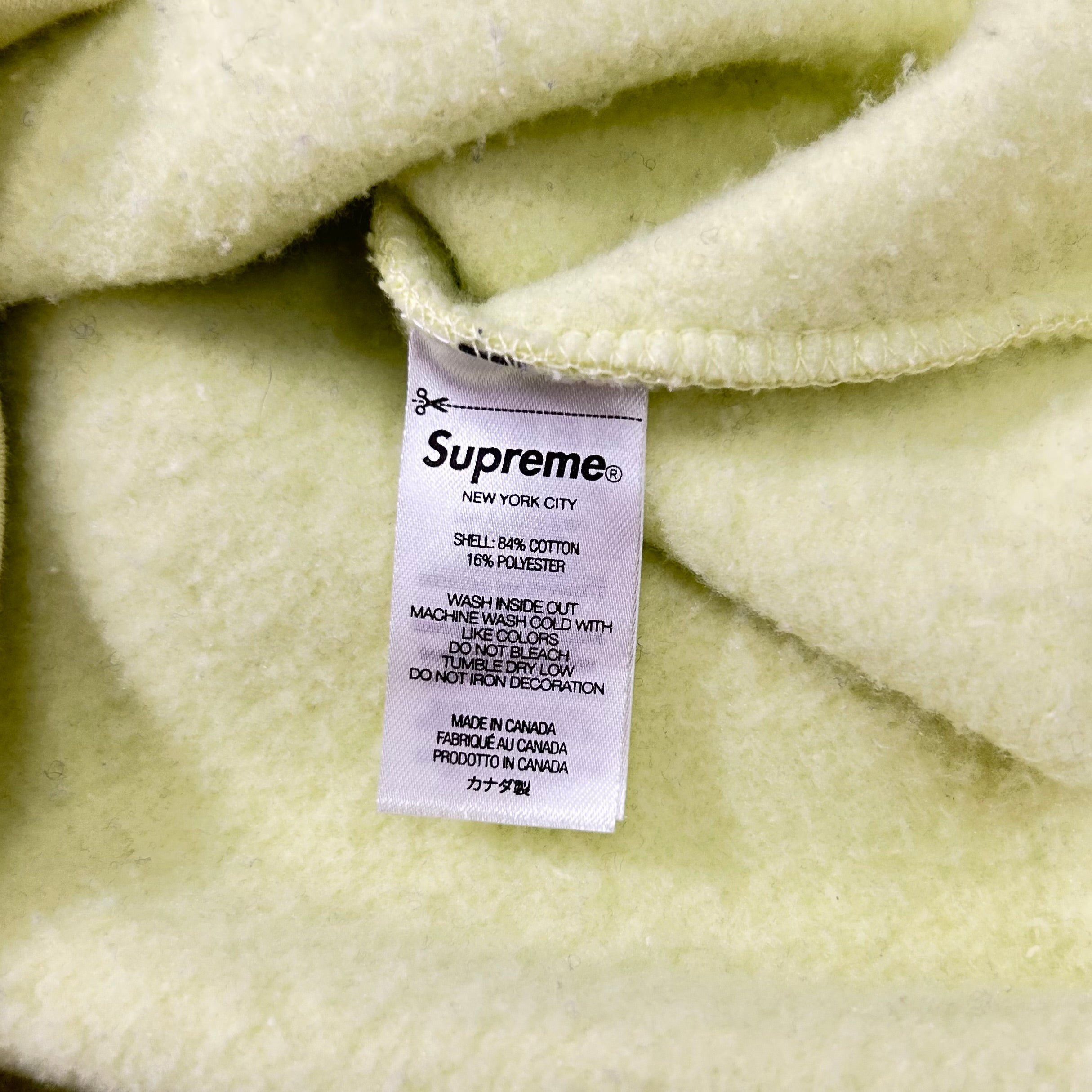Supreme Supreme SS19 Lime Tag Logo Hoodie Size US S / EU 44-46 / 1 - 6 Thumbnail