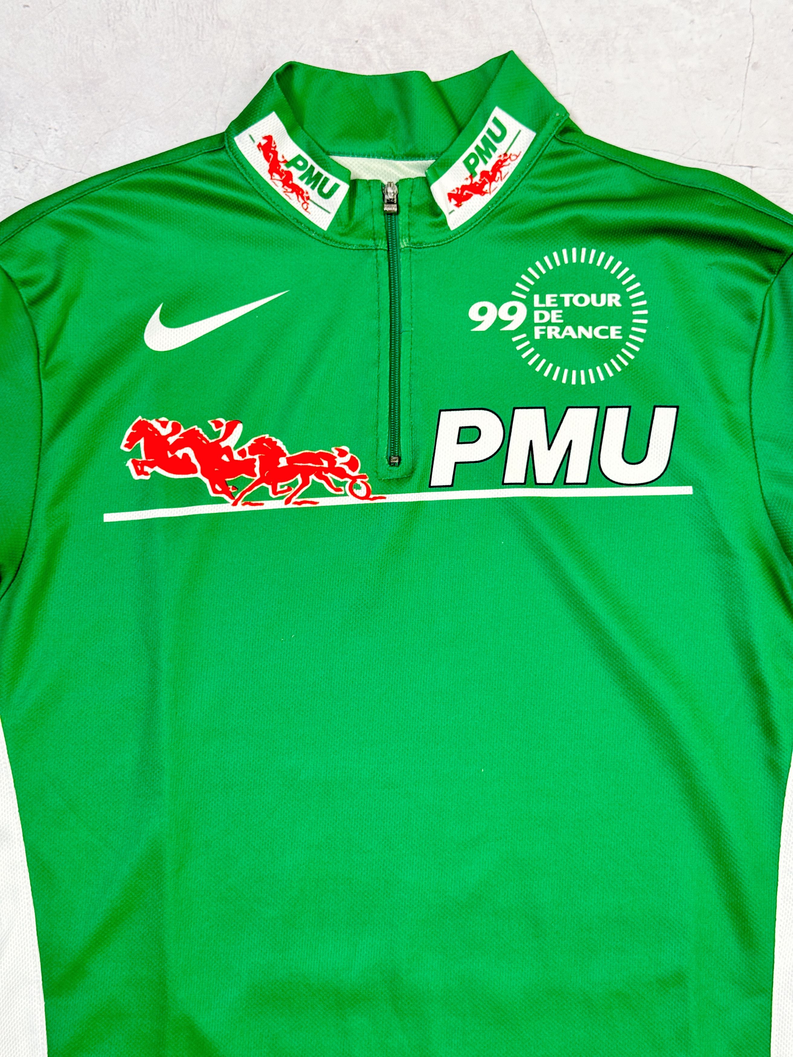 Nike × Vintage Vintage Nike Cycling Jersey Tour de France 1999 PMU Size US L / EU 52-54 / 3 - 3 Thumbnail