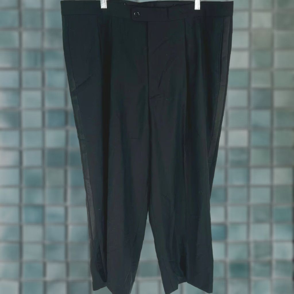 Vintage VINTAGE Daniel Gray Men's Dress Pants Formal Trousers Solid Wool Black Size 40 Size 40R - 1 Thumbnail
