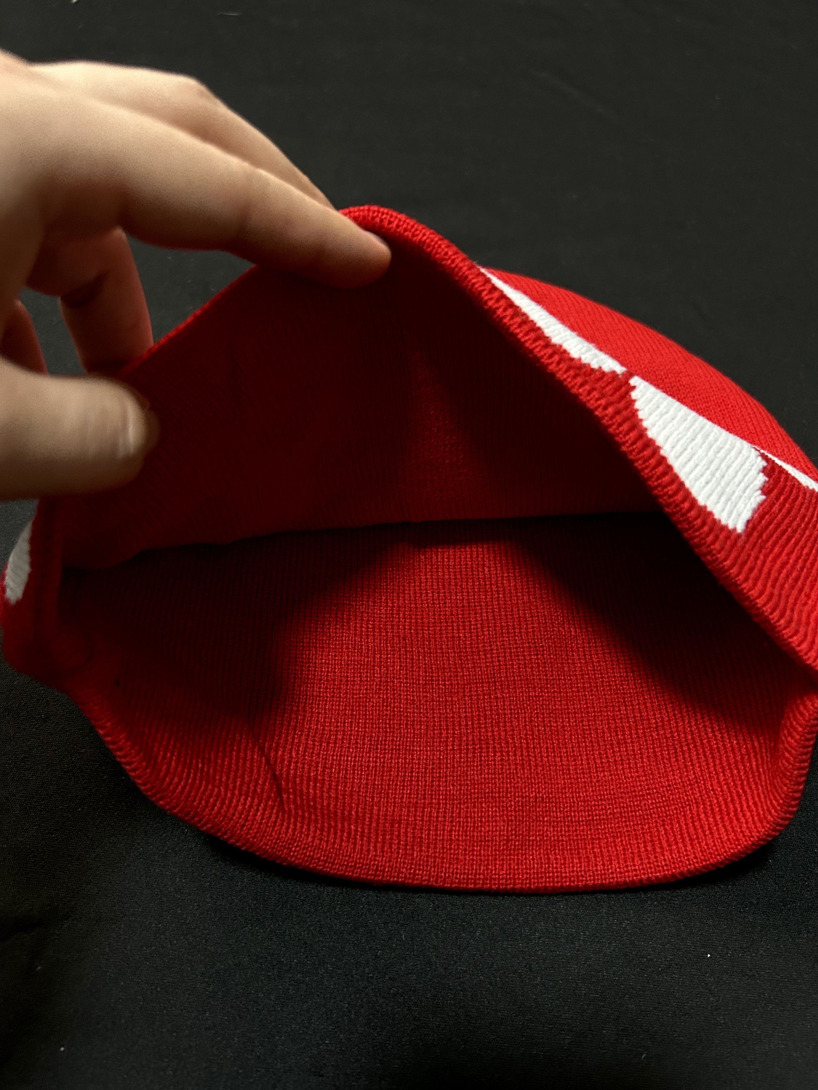 Japanese Brand Deadstock Star Dept Logo No Cuff Knit Red Beanie Hats OS Size ONE SIZE - 7 Thumbnail