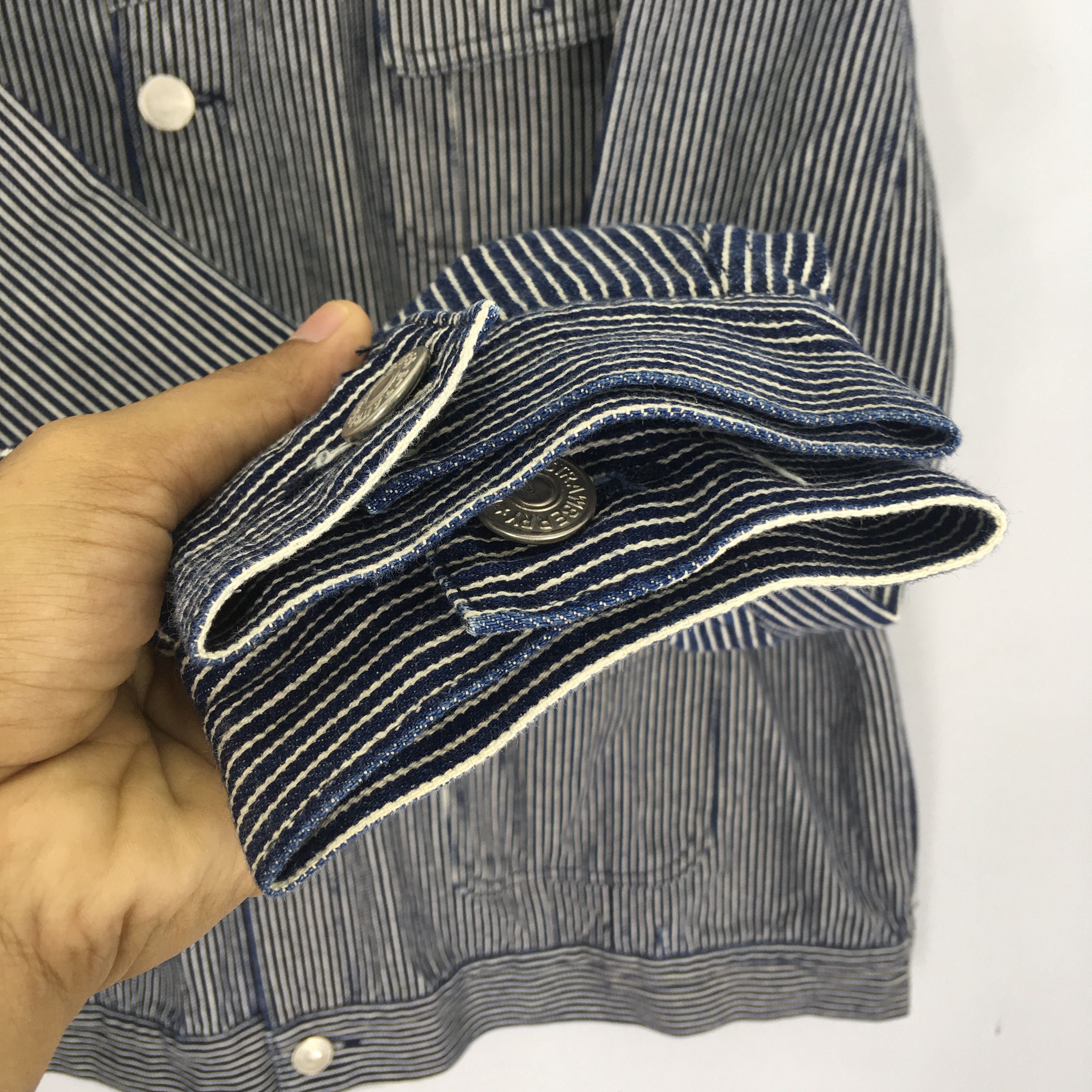 Vintage Vintage 90s American Denim Jacket Workwear Hickory Stripes Size US XL / EU 56 / 4 - 8 Thumbnail