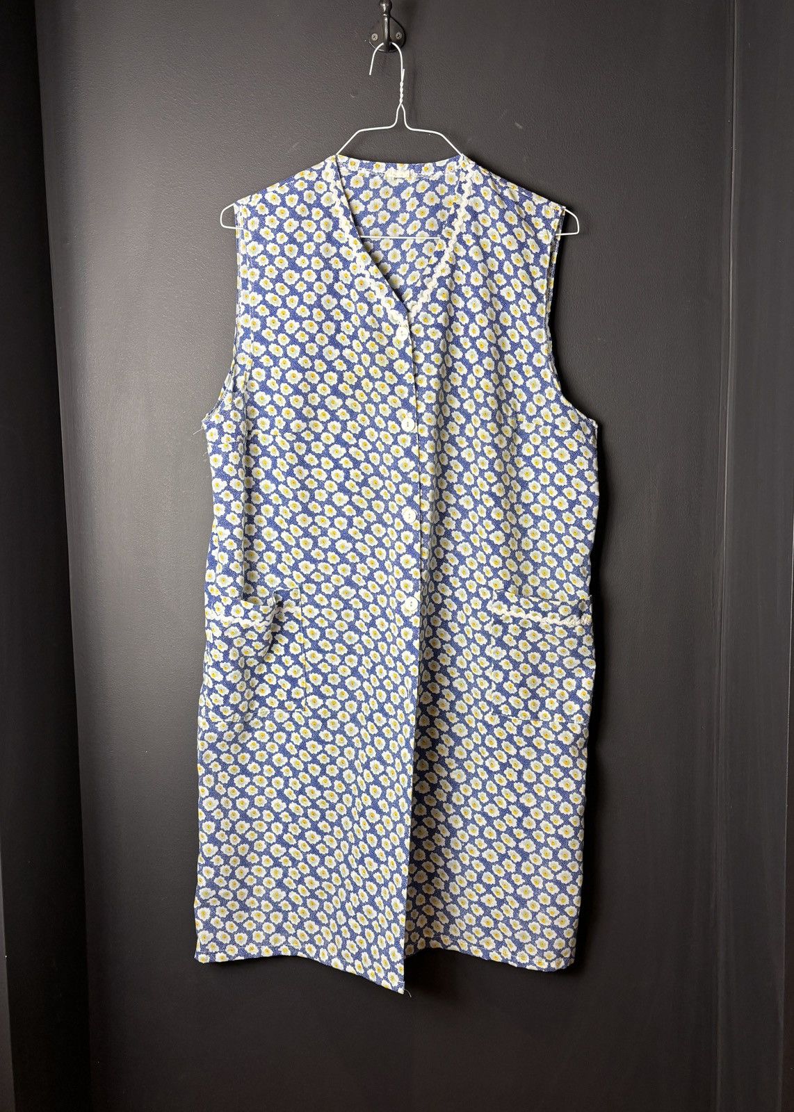 Vintage Vintage Lounge Dress Button Up 70s 80s Night Gown Lace Trim Size S / US 4 / IT 40 - 4 Thumbnail